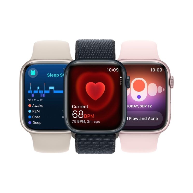 Apple Watch Series 9 (GPS) 45mm Midnight Aluminum Case with Midnight Sport Band M/L - Perfect for Fitness Tracking & Everyday Wear