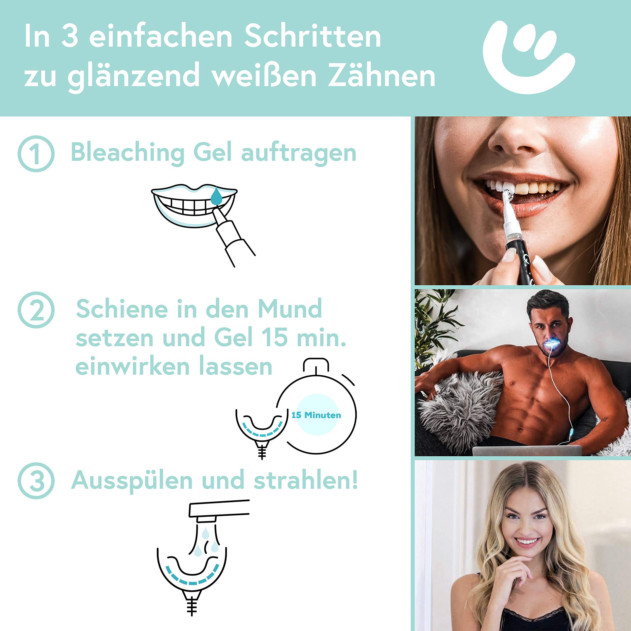 Premium Teeth Whitening Kit by UniqueSmile - Complete All-in-One Bundle for Teeth Whitening & Stain Removal | Professional Dental Bleaching Set (Refill Kit) for Brighter Smile at Home or Travel