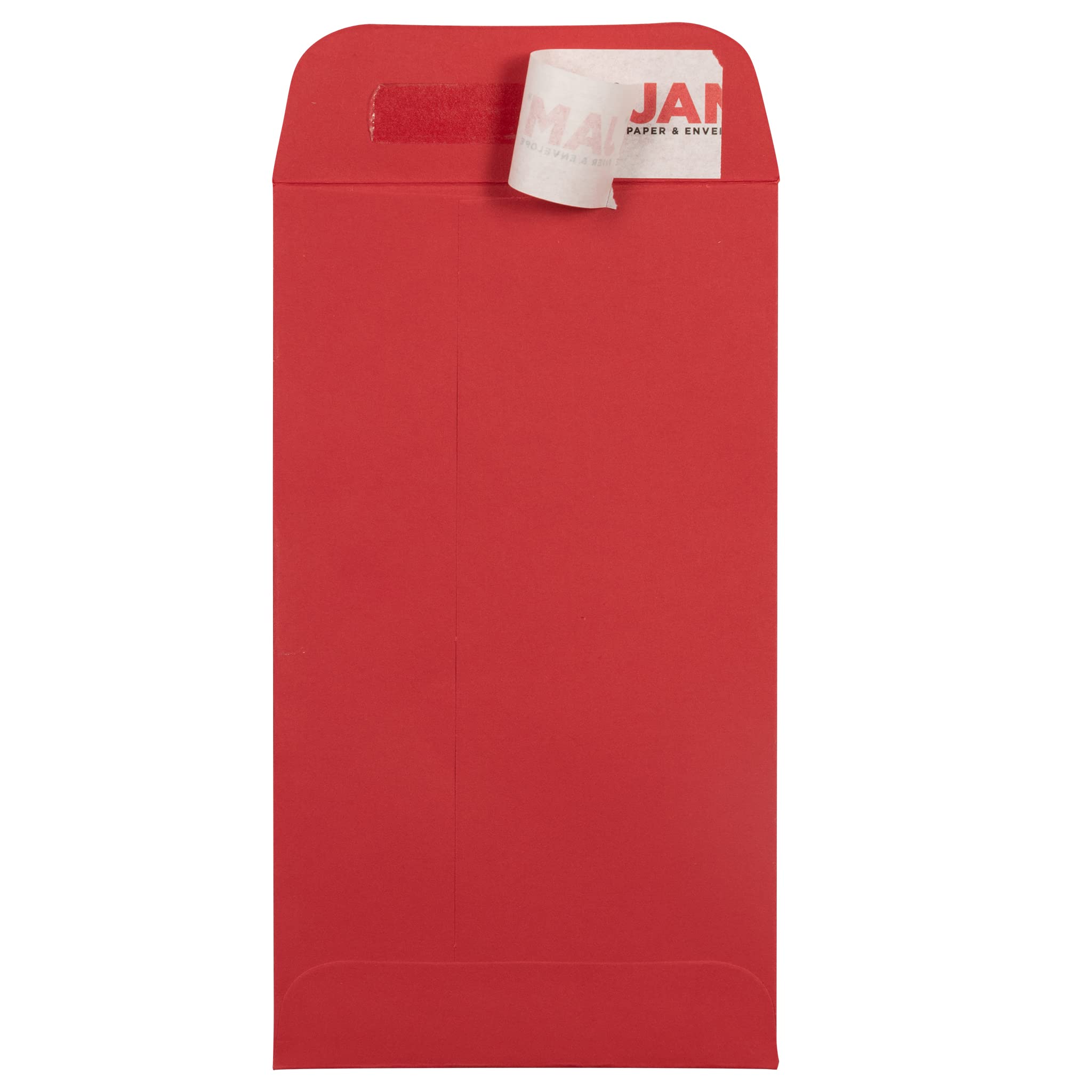 JAM PAPER #5.5 Coin Envelopes 3.125x5.5in - 500pk Red - for Business & Office Use