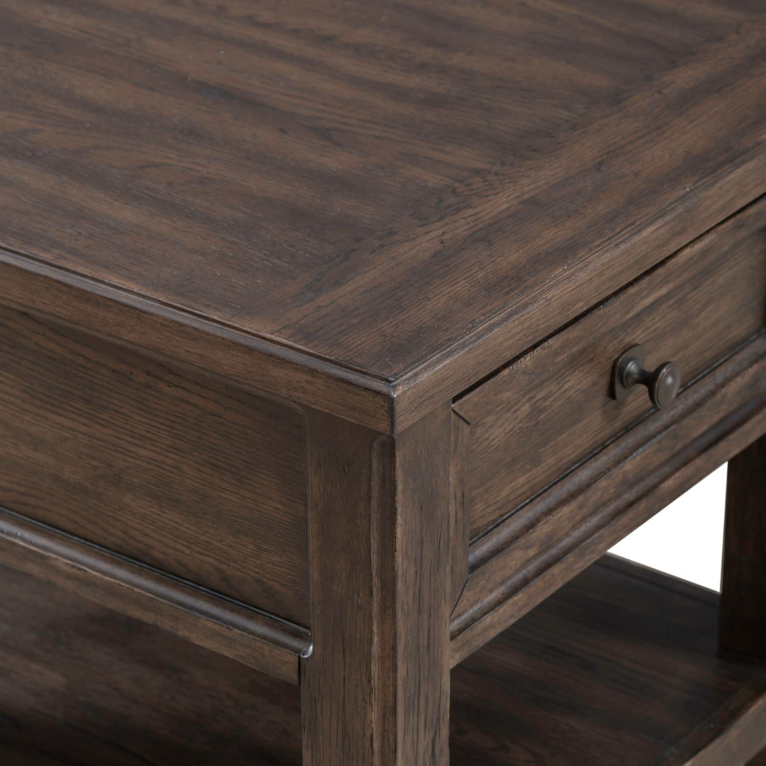 Stylish Wooden End Table for Living Room - Modern Nightstand with Storage Shelf - Perfect for Bedroom, Office, or Lounge Decor