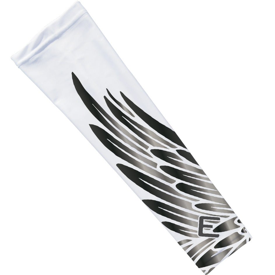 Grey Wing Arm Sleeve - Breathable UV Protection Sports Compression Sleeve for Basketball, Running & Outdoor Activities
