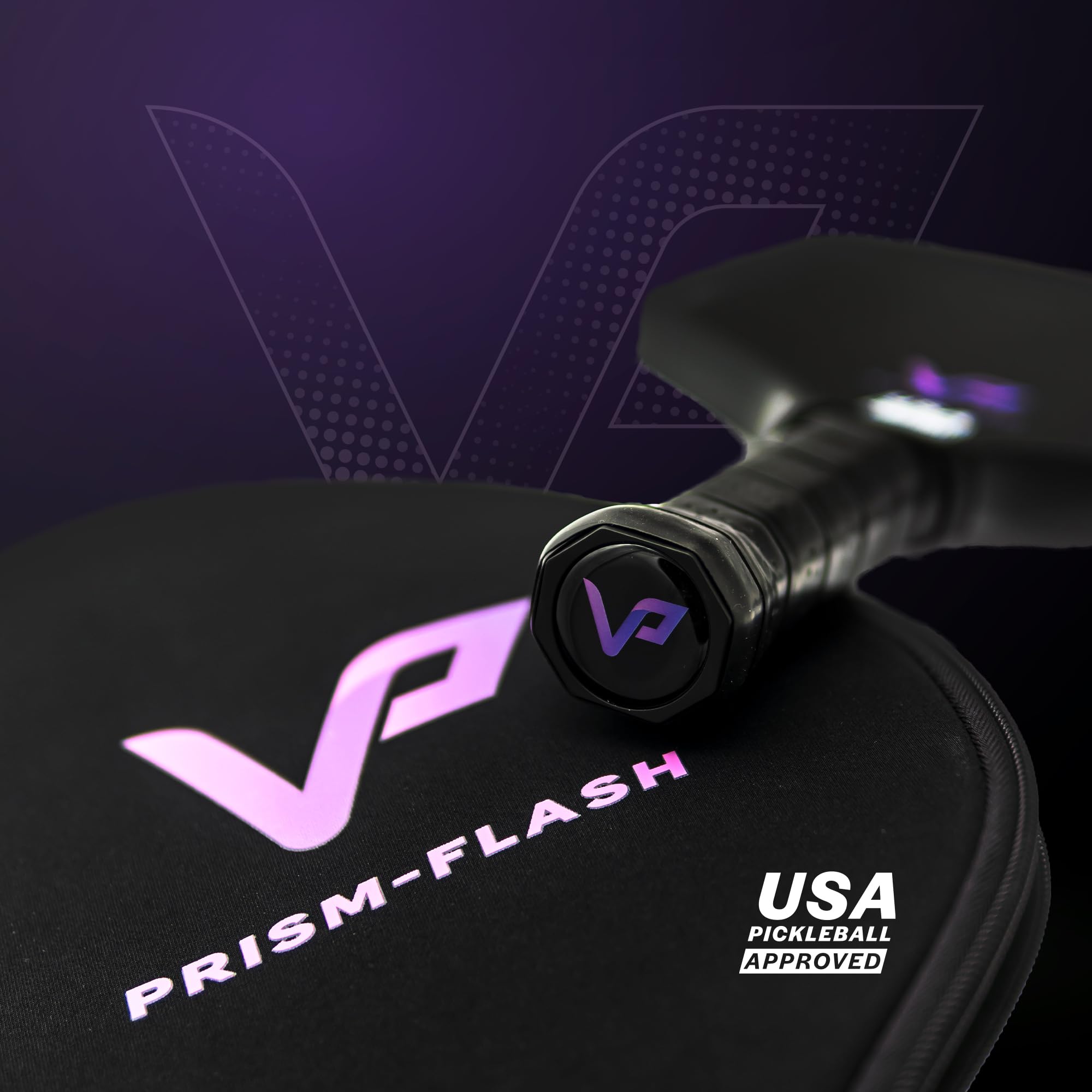 Vatic Pro Prism Carbon Fiber 16mm Pickleball Paddle - Lightweight Foam Injected Walls for Power & Control - Includes Paddle Cover - Perfect for Tournament Play & Outdoor Games