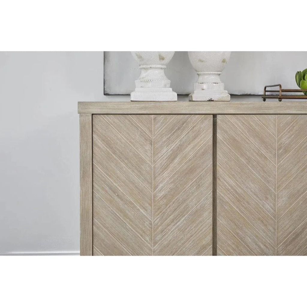 Modern 3-Door Credenza Buffet Sideboard - Stylish Storage for Dining Room, Living Room & Entryway - Perfect for Organizing Dishes, Linens & Home Decor