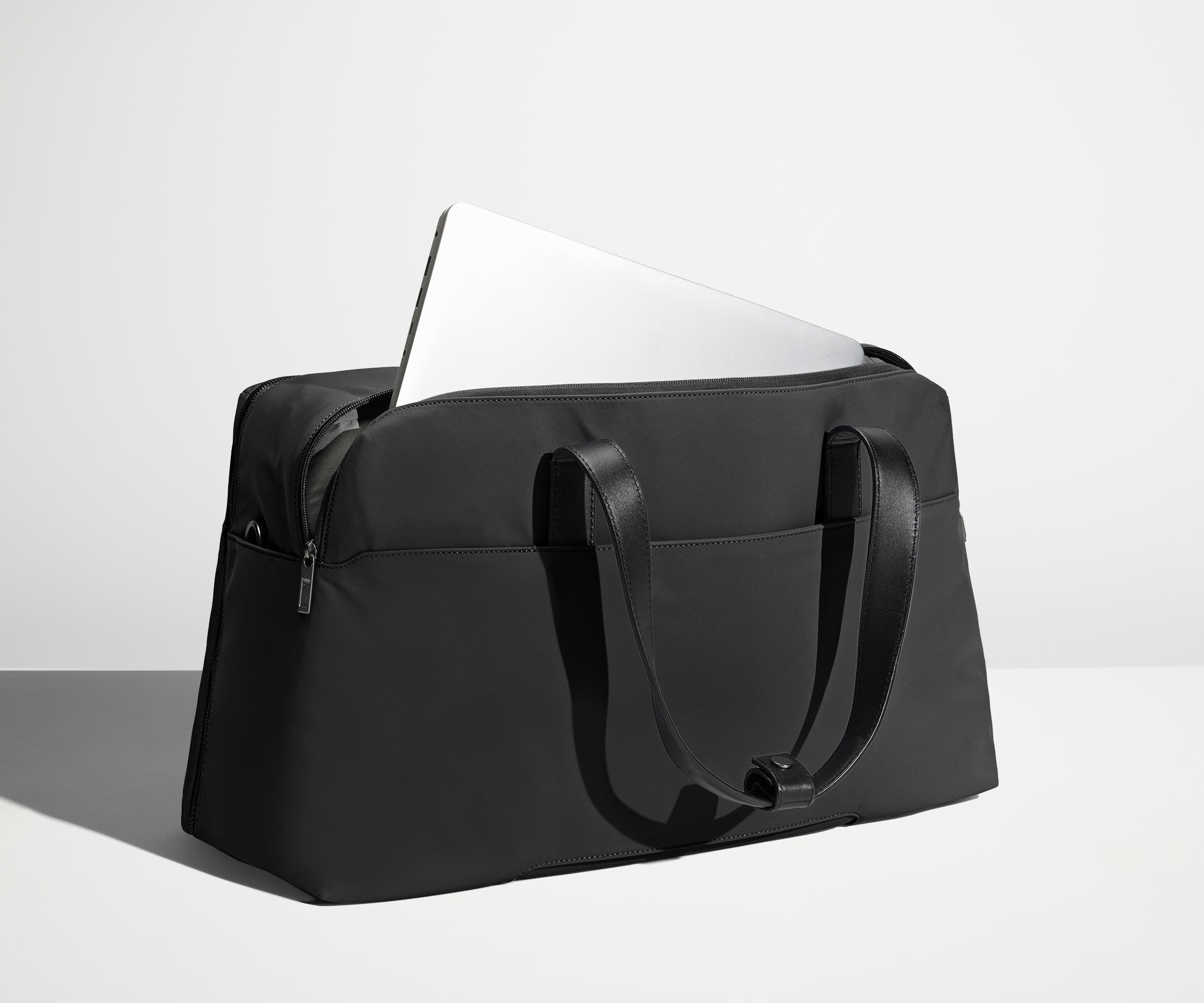The Weekender Duffle Bag in Jet Black - Perfect for Travel, Gym & Weekend Getaways