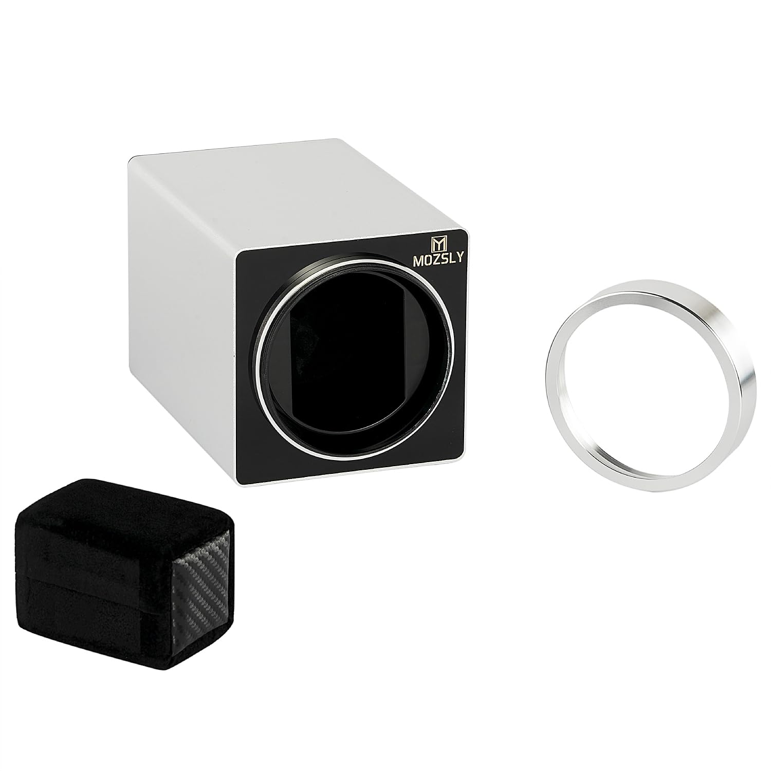 MOZSLY Single Watch Winder for Automatic Watches - 12 Rotation Modes, Ultra Quiet Motor, Premium Metal Case - Perfect for Watch Collectors & Luxury Timepiece Storage at Home/Office