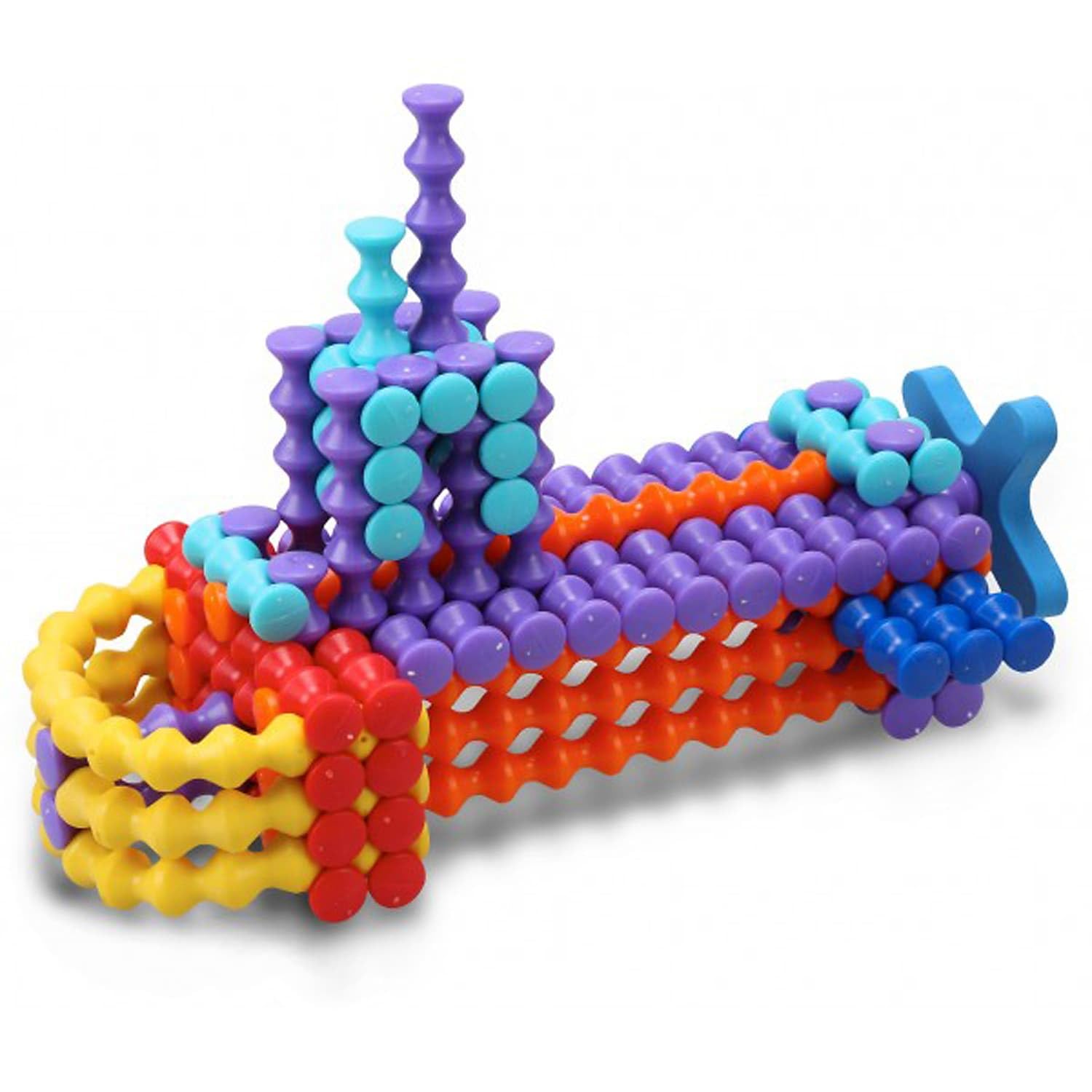 POPULAR PLAYTHINGS Playstix Super Set - 400 Piece STEM Construction Toy Building Blocks Kit (90004) for Kids Ages 4-8 | Creative Learning, Classroom Activities & Birthday Gifts