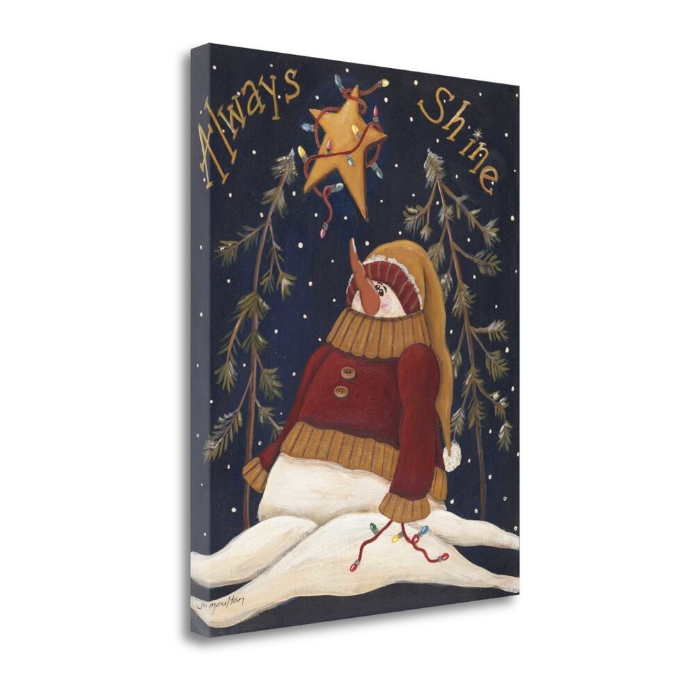 Always Shine By Jo Moulton - Premium Fine Art Giclee Print on Gallery Wrapped Canvas - Ready to Hang Wall Art - Perfect for Living Room, Bedroom & Office Decor