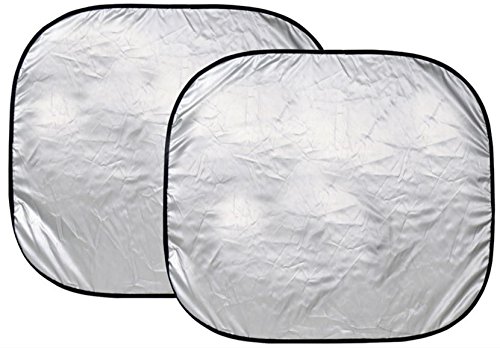 Custom Solar Shield Sunshade - 28.5x31.5 Inch Nylon Loop (2-Pack) for Car & Home