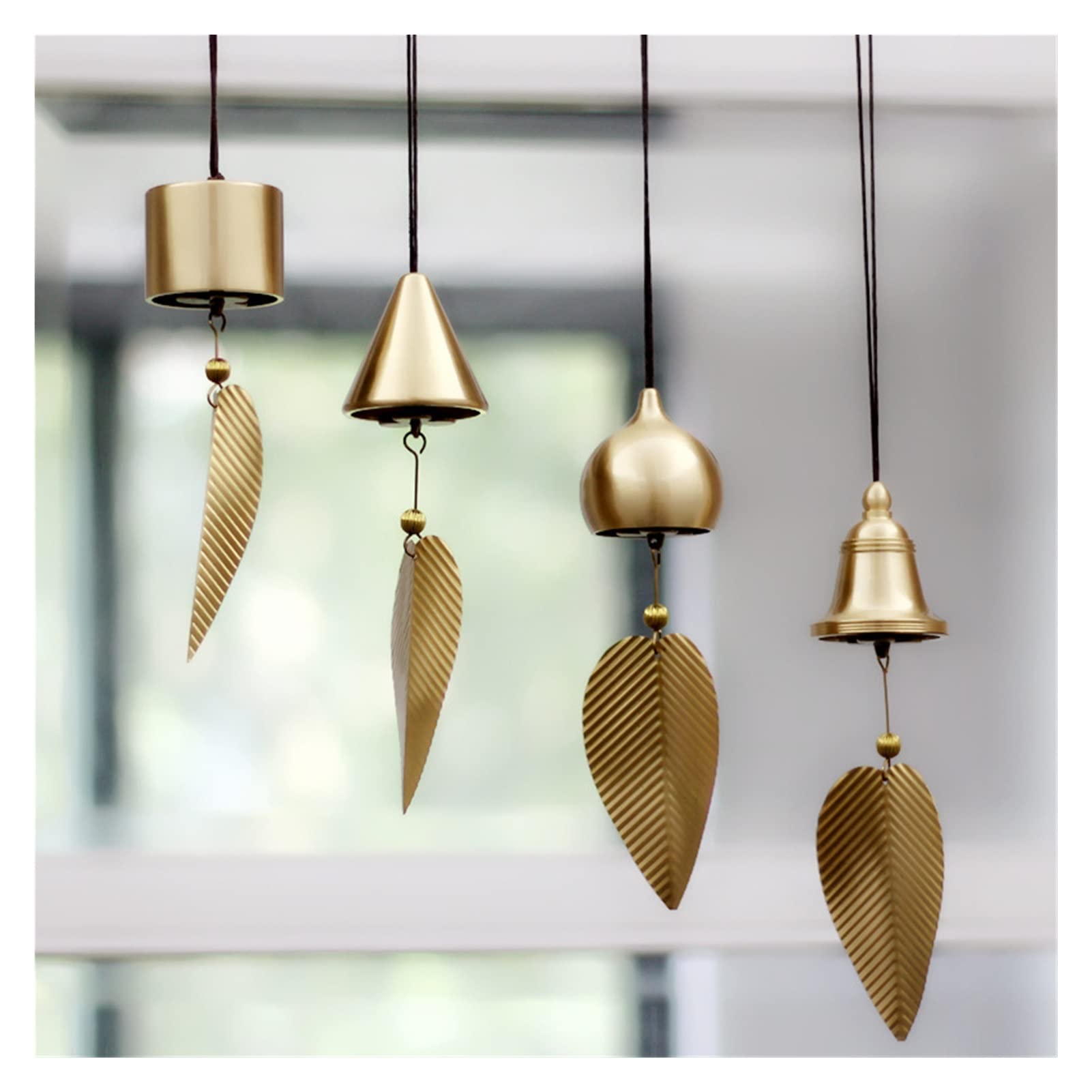 Handmade Copper Wind Chimes - Japanese Style Balcony & Home Decor, Car Pendant Wind Chime for Relaxation, Birthday Gift Idea | Perfect for Outdoor Garden, Patio, Bedroom & Office Stress Relief (One Size, Color A)