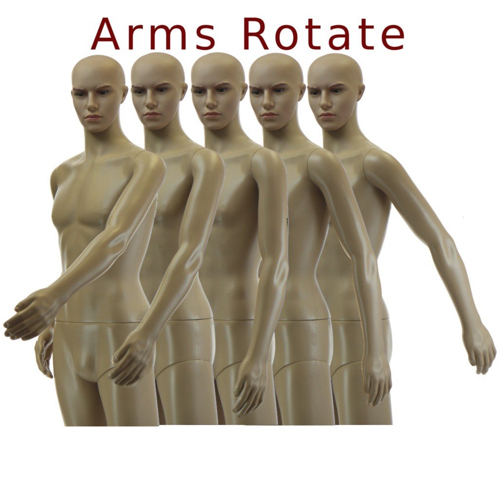 Realistic Standing Male Adult Mannequin with Base (F-01B) - Perfect for Retail Store Displays, Fashion Boutiques & Window Dressing
