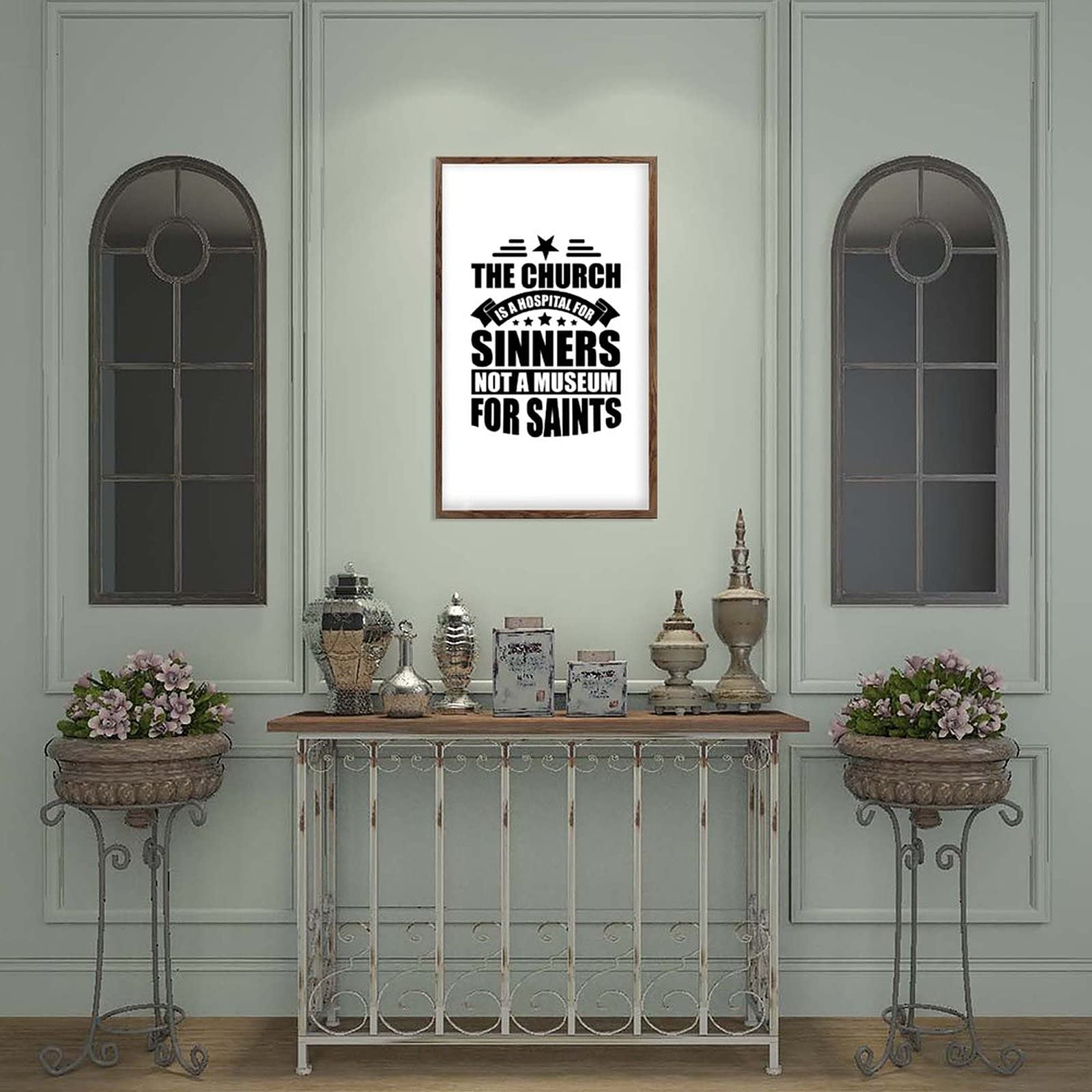 Christian Wood Sign - Bible Verse Plaque for Church & Home Decor
