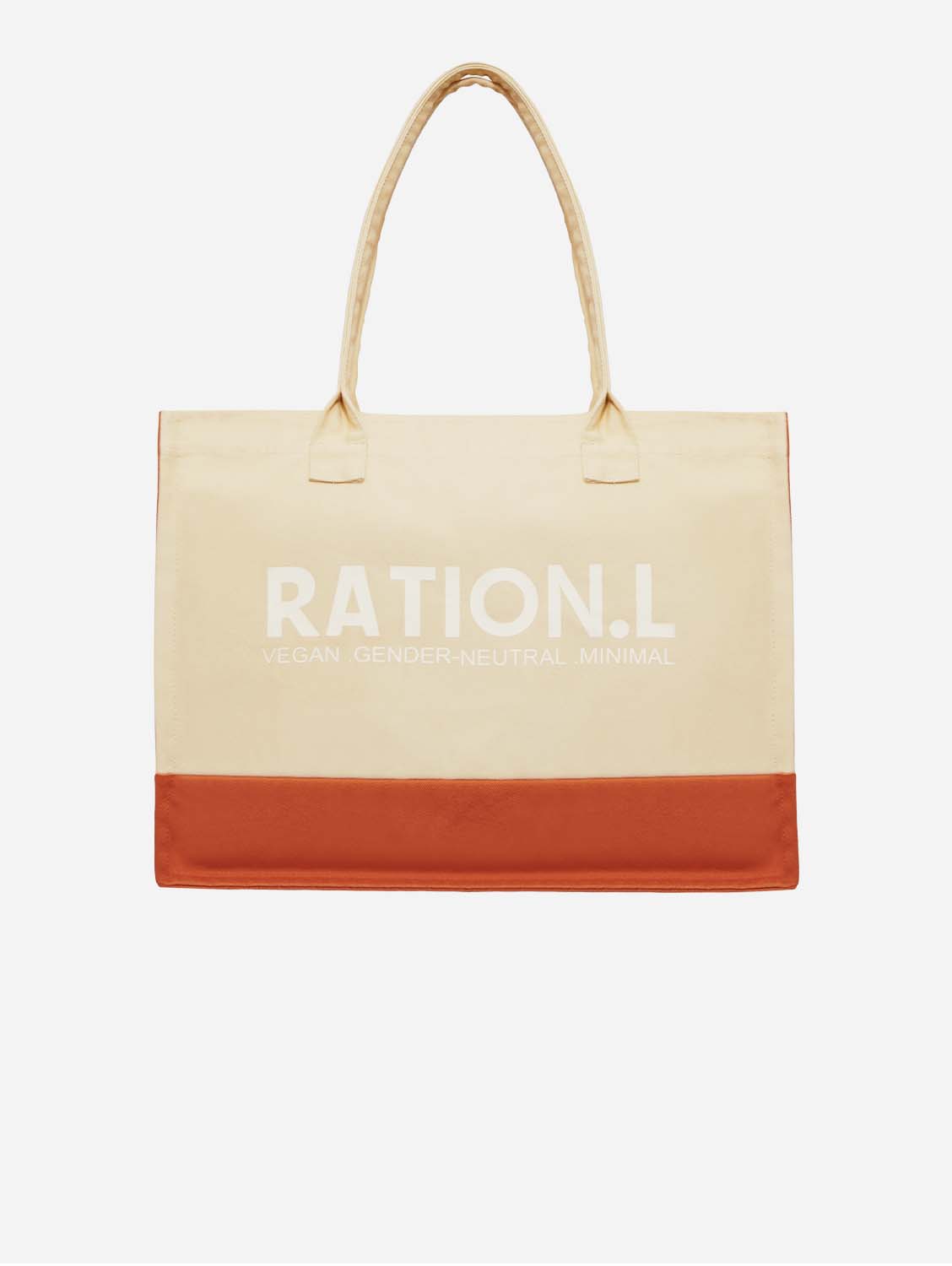 Respect Unisex Organic Cotton Tote Bag - Eco-Friendly Reusable Shopping Bag for Groceries, Beach & Work | Beige & Red