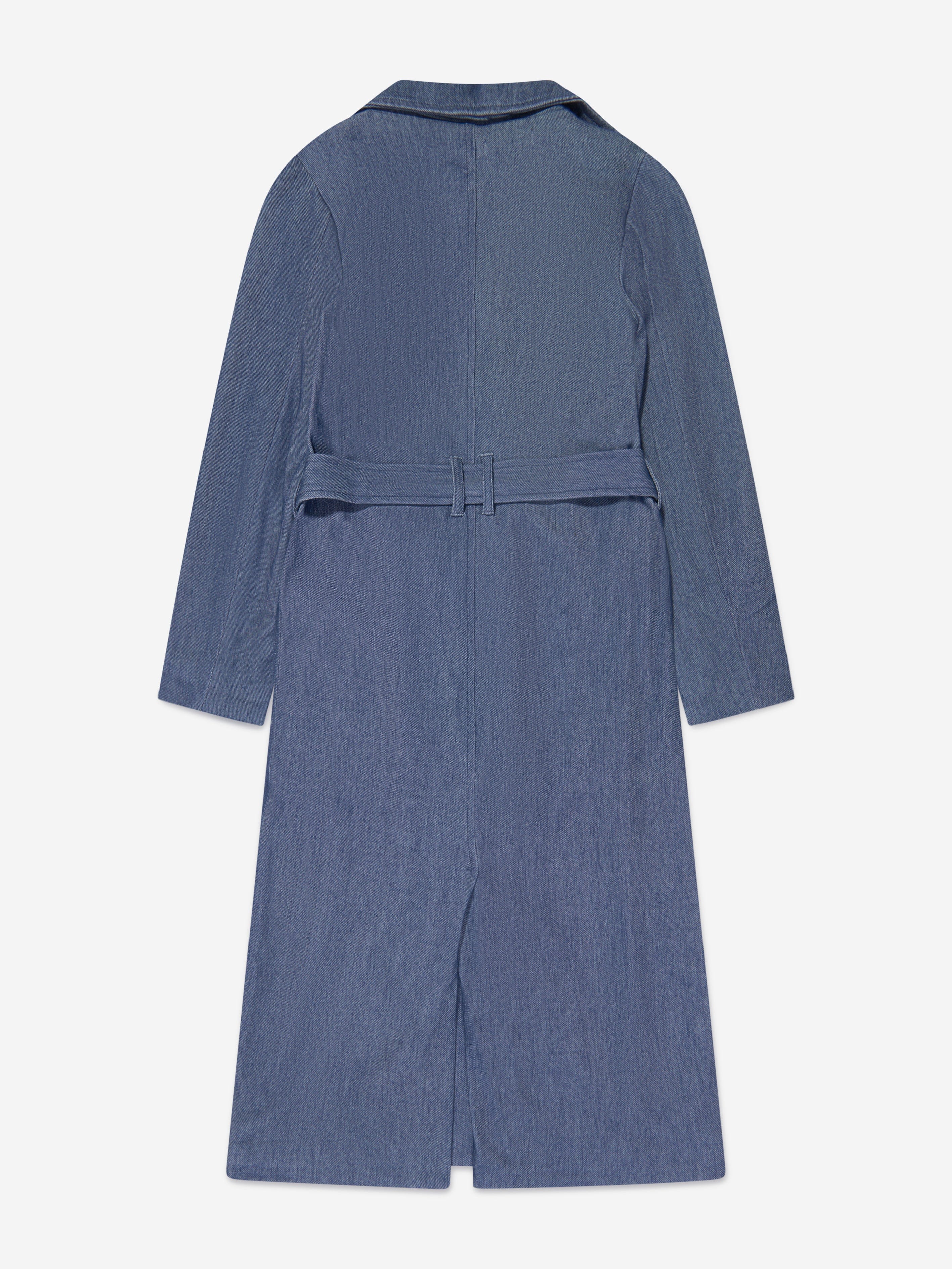 AY by AYLA Girls Denim Look Belted Trench Coat - Blue Stylish Jacket for School, Outfits & Fall Fashion