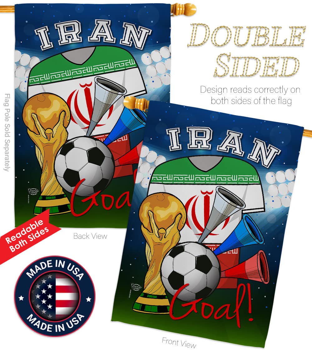 Iran Flag - World Cup Soccer Decor for Home, Garden & Sports Fans