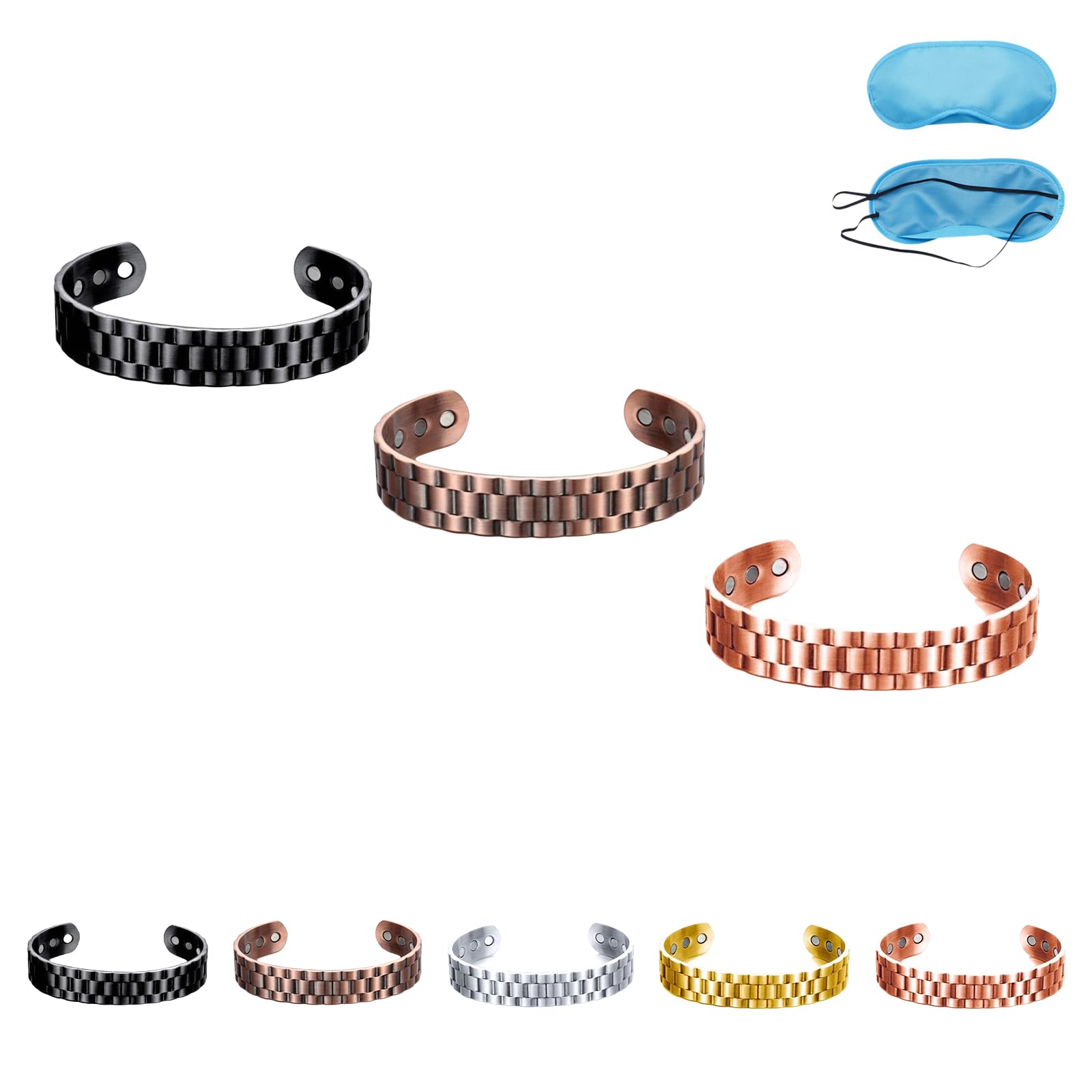 ProstaPower Magnetic Copper Bracelet for Men - Pain Relief & Joint Support - Adjustable Magnetic Therapy Wristband for Arthritis, Carpal Tunnel & Circulation - Ideal for Sports, Work & Daily Wear