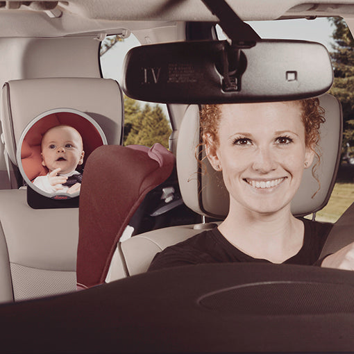Diono Easy View Back Seat Car Mirror for Baby - Safe Shatterproof Rear-Facing Infant Mirror for Cars with Wide Angle View & Adjustable Strap - Perfect for Parents to Monitor Newborns on the Go
