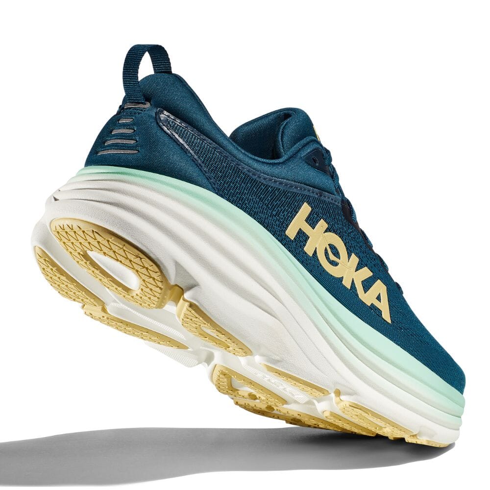 Hoka Men's Bondi 8 Running Shoes - Lightweight Cushioned Sneakers for Marathon, Jogging & Walking - Breathable Mesh Upper with Maximum Support & Comfort