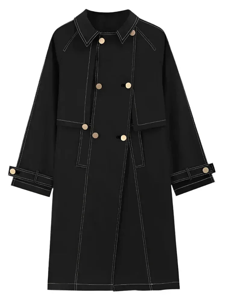 Men's Casual Loose Fit Double Breasted Trench Coat - Stylish Waterproof Overcoat for Fall & Winter | Perfect for Office, Dating & Outdoor Activities
