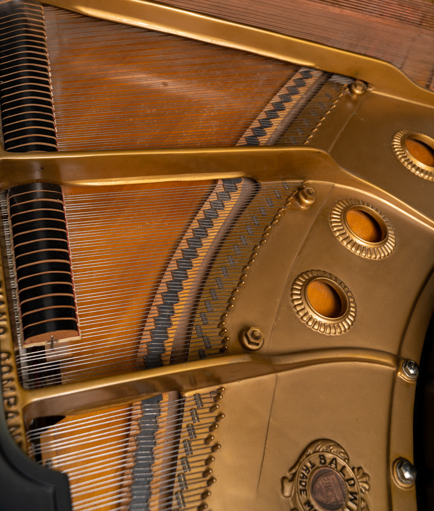 Baldwin 5'8 Model R Grand Piano in Satin Ebony Finish | Used Vintage Piano with Serial Number 140887 | Perfect for Home, Studio & Concert Performances