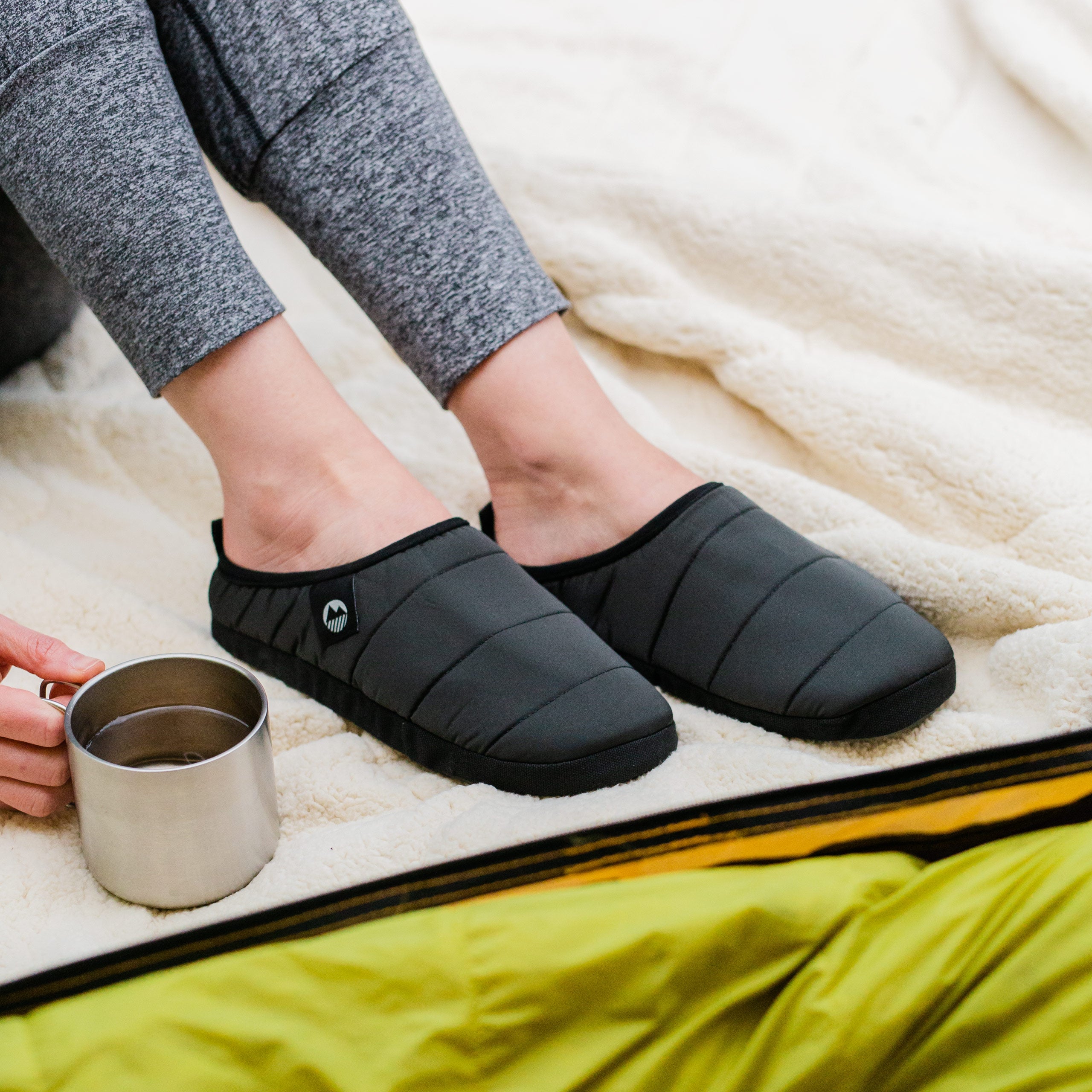 Wolfa Ultra Warm Women's Tent Slippers - Cozy Indoor/Outdoor Winter House Shoes for Camping, Hiking & Home Comfort