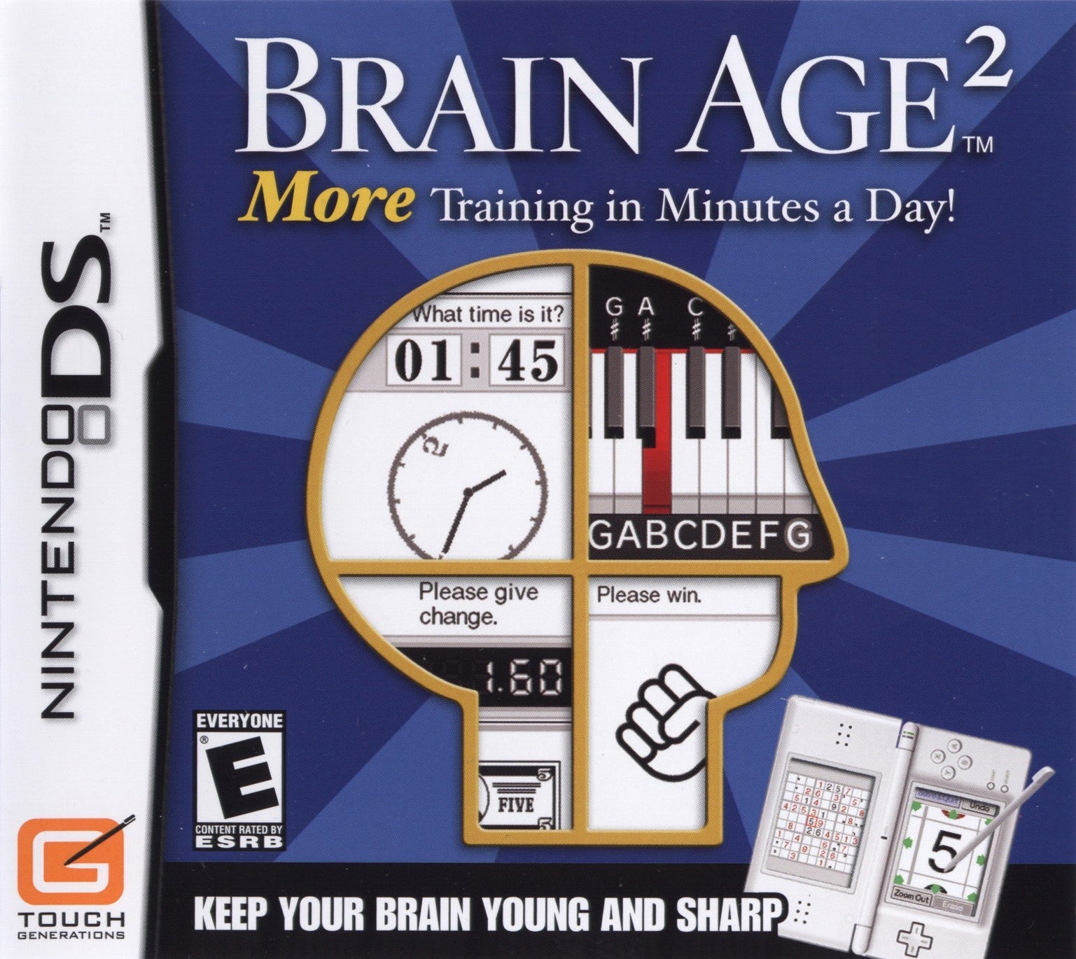 Used Brain Age 2 Nintendo DS Video Game - Improve Memory & Math Skills | Perfect for Adults & Seniors Brain Training