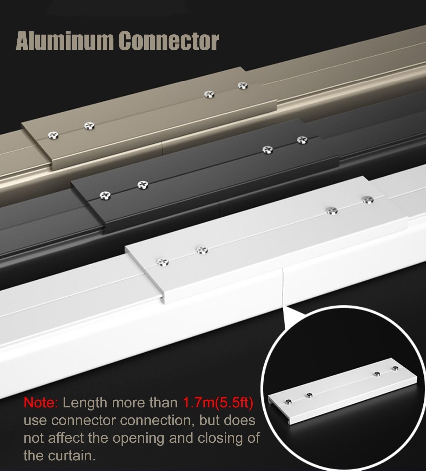 Heavy Duty Ceiling Mount Curtain Track for Thick Curtains - 8m Extra Long Straight Curtain Rail System - 2mm Thick Metal Rod for Living Room, Bedroom, Study & Commercial Use - Room Divider Solution (Color A) - Perfect for Large Windows, Room Partitions and Home Office Spaces