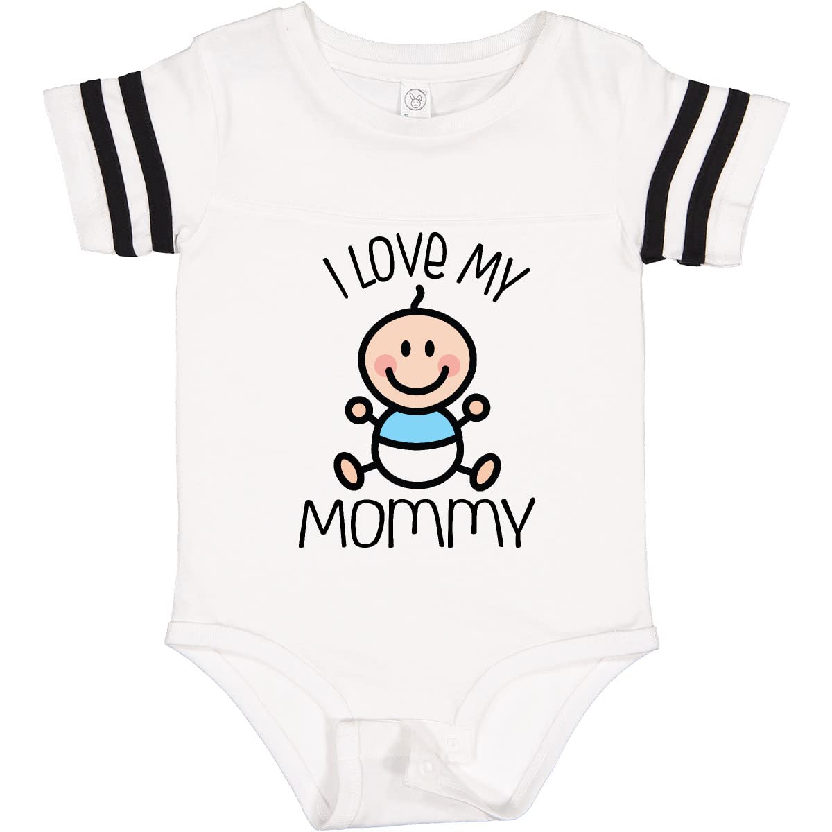Inktastic I Love My Mommy Baby Boy Bodysuit - Cute Infant Onesie for Newborns, Baby Showers & Family Photos