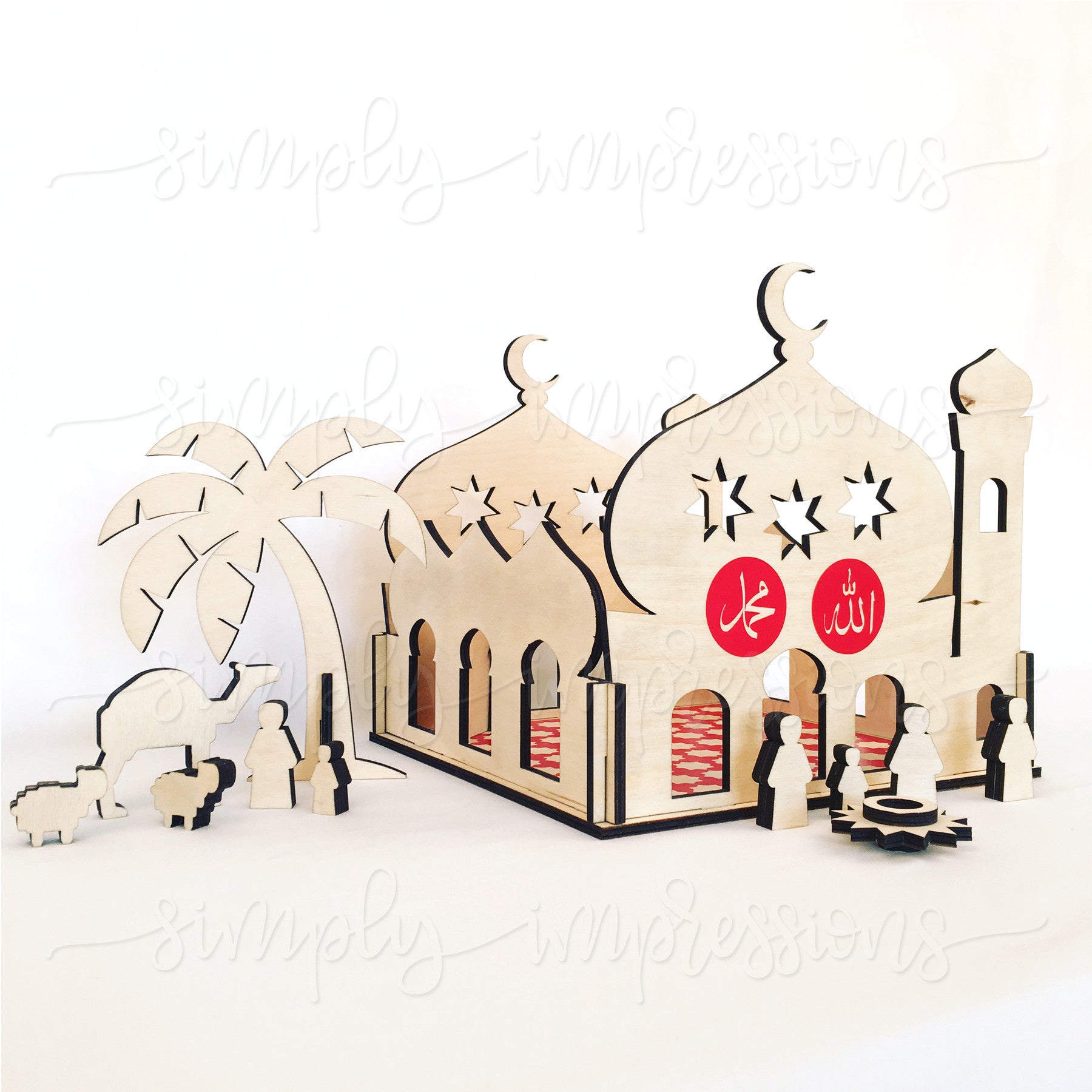 Mini Mosque Toy for Kids - Islamic Play Set & Decorative Display for Home, Eid & Ramadan Celebrations - Perfect for Learning & Cultural Decor