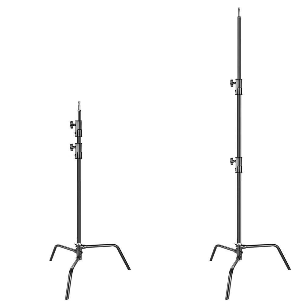 Heavy Duty Black Photography C Stand - 10kg Max Load for Studio & Outdoor Shooting - Perfect for Backdrops, Lighting & Video Equipment