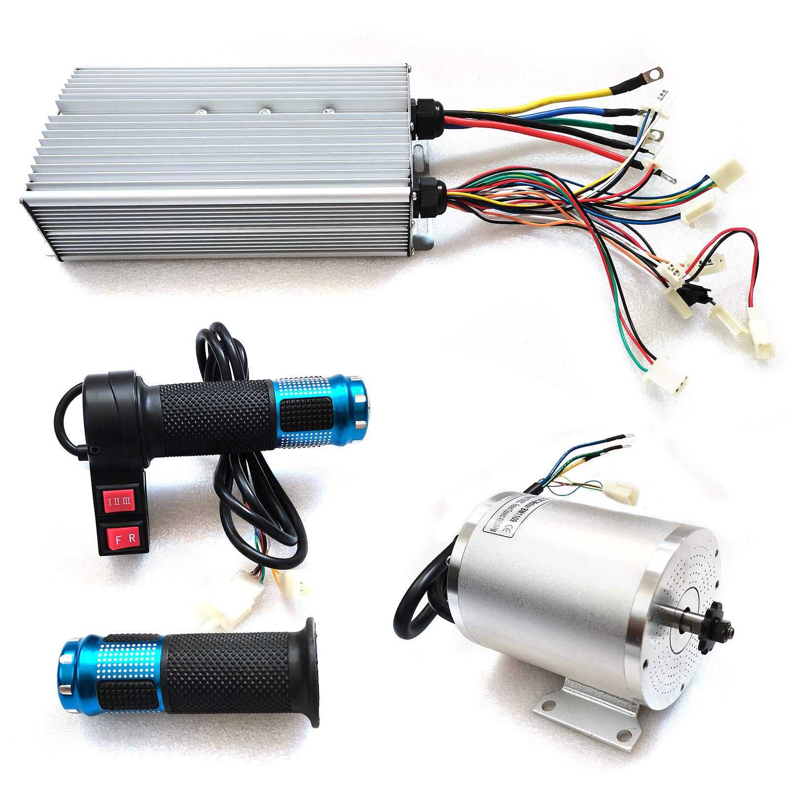 72V 3000W Brushless Motor Kit with 80A 24 Mosfet Controller & 3-Speed Switch - High Performance Conversion Kit for Electric Bikes, Scooters & Motorcycles - Perfect for DIY E-Bike Upgrades & Commuting