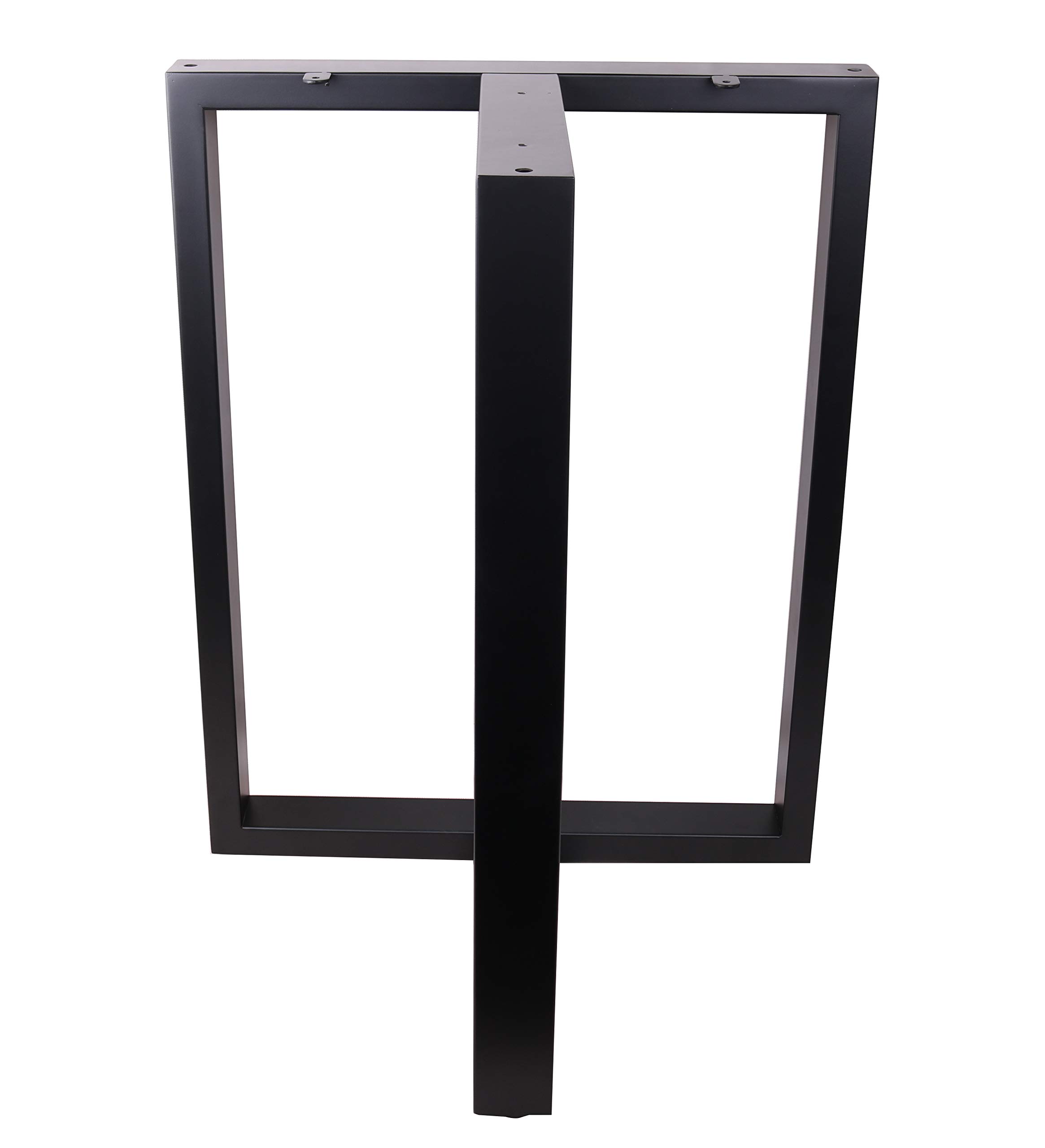 Sturdy Black T-Shaped Steel Table Legs (28'') - Set of 2 for Dining Tables, Office Desks, Computer Workstations & Industrial Kitchen Furniture | Durable Metal Support for Home & Commercial Use