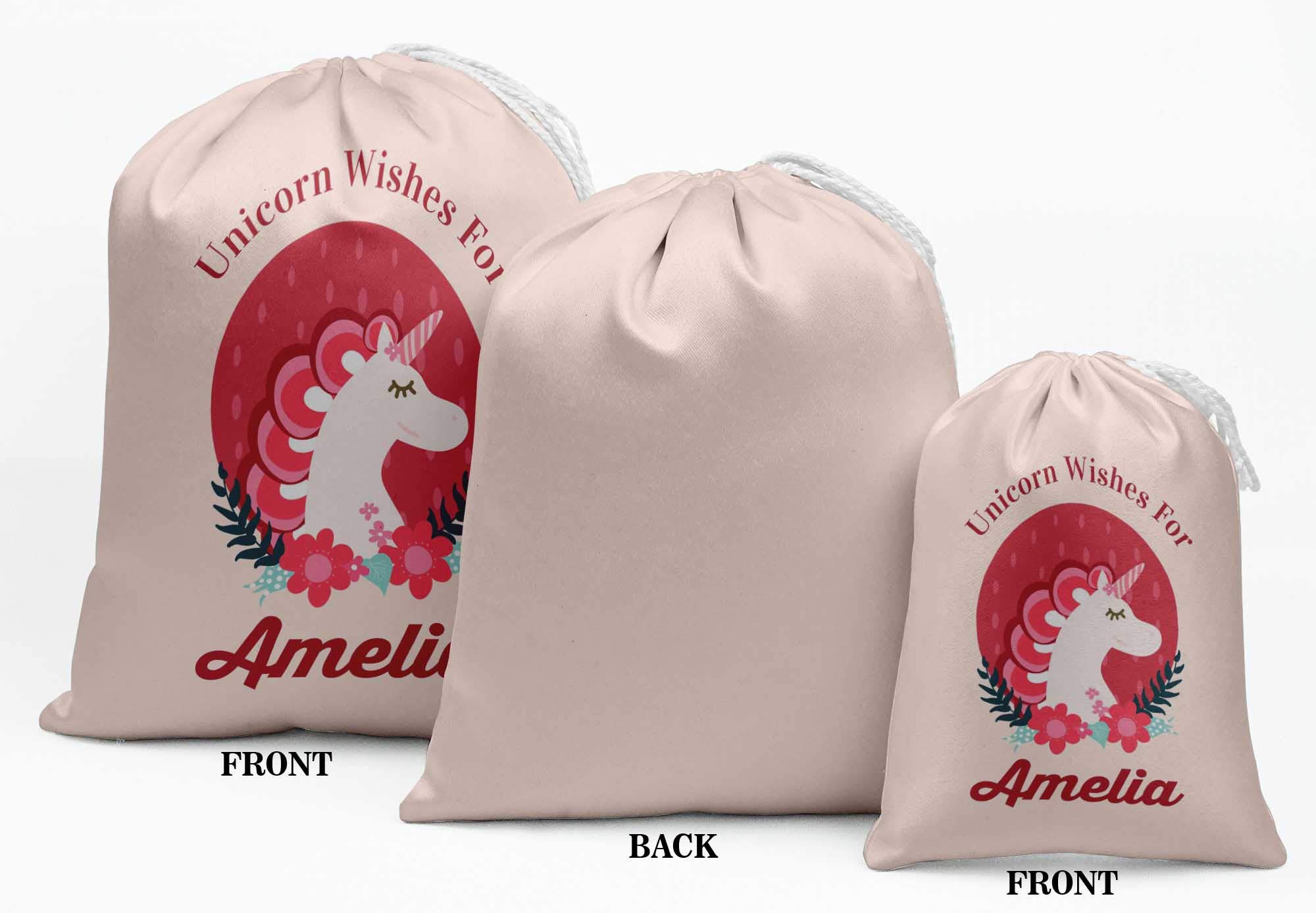 Custom Orange Unicorn Party Favor Bags - 15 Pack Drawstring Pouches for Birthday Celebrations, Baby Showers & Kids' Party Supplies - Perfect for Goodie Bags, Gift Favors & Party Decorations