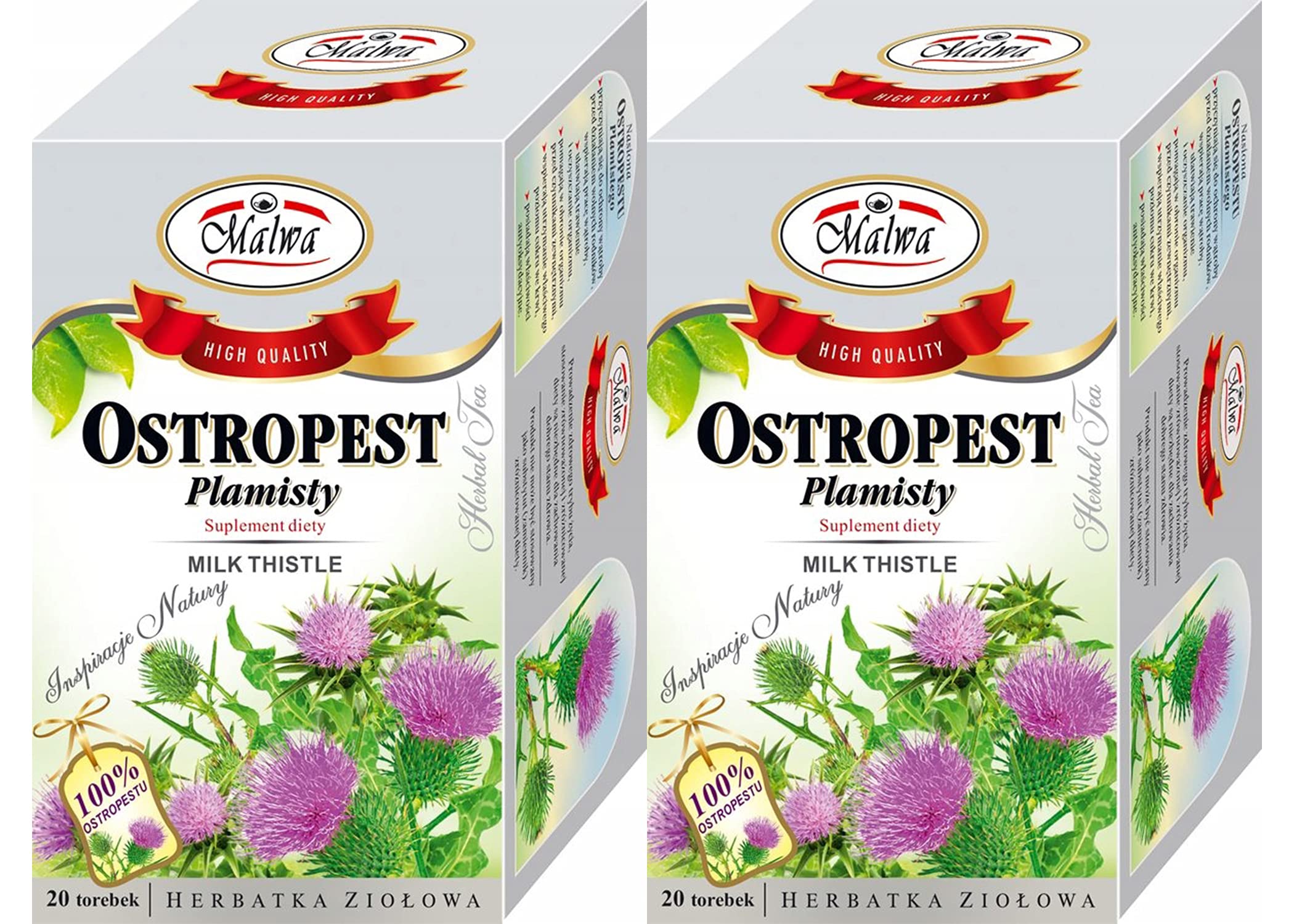 Organic Milk Thistle Tea 1.41oz (40g) 2-Pack - Detox & Liver Support Herbal Tea - Perfect for Daily Wellness & Cleansing Routine