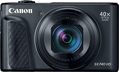 Canon PowerShot SX740 HS 20.3MP Digital Camera with 40x Optical Zoom - 4K Video, Wi-Fi & Bluetooth (Black) - International Version for Travel, Vlogging & Photography Enthusiasts