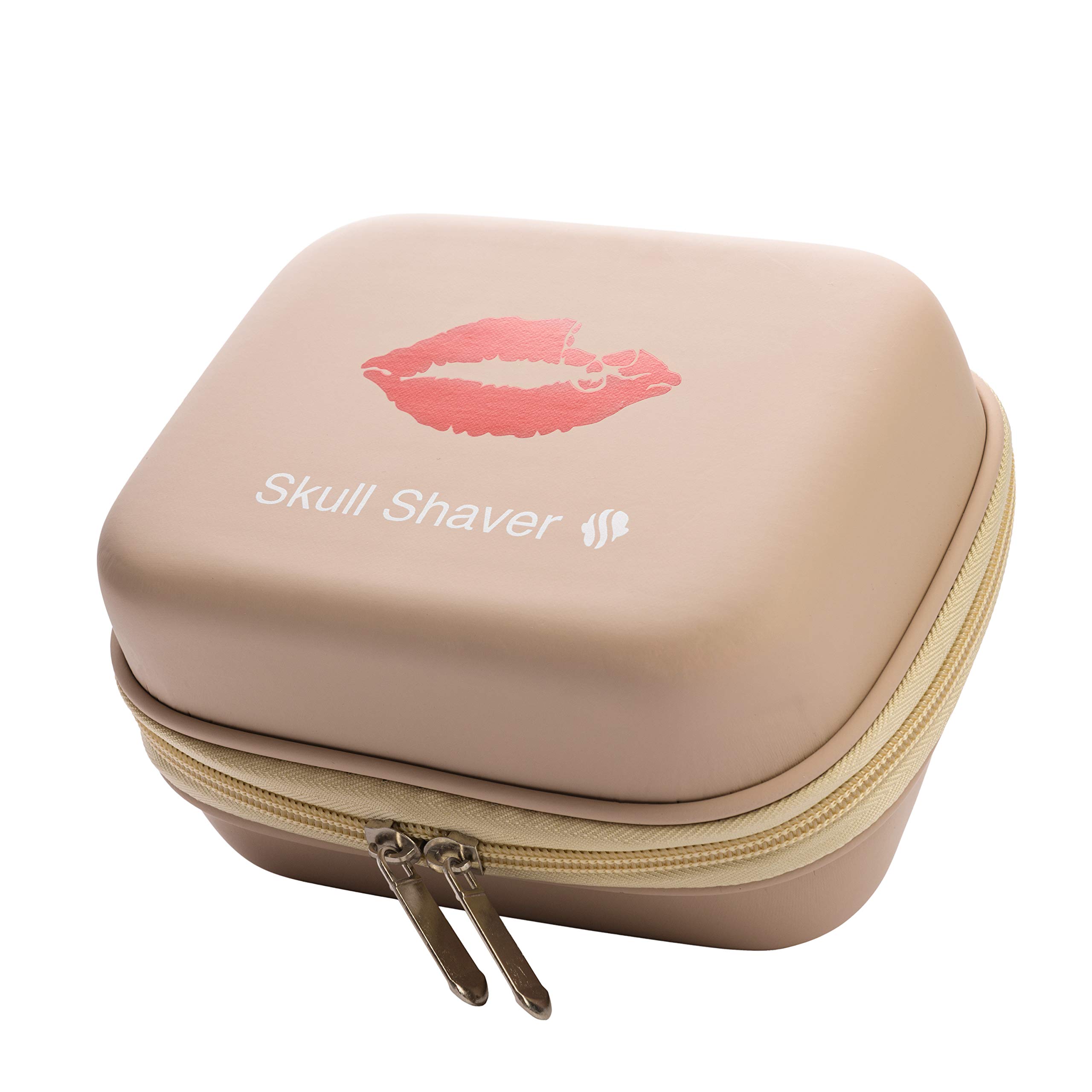 Skull Shaver Beige Butterfly Kiss Electric Razor for Men - Portable Travel Shaver with Case - Perfect for Home, Office & Travel Grooming