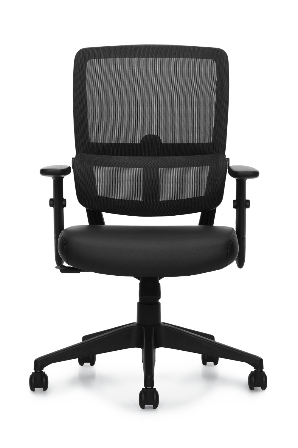 Mesh Back Luxhide Tilter Office Chair by Offices To Go (OTG12110B) - Ergonomic Swivel Chair for Home Office, Gaming & Workspace Comfort