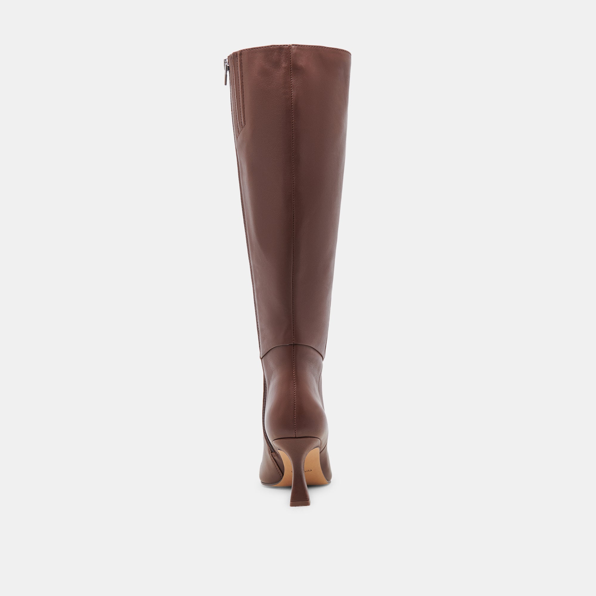 GYRA Extra Wide Calf Boots for Women - Genuine Chocolate Brown Leather, Comfortable & Stylish - Perfect for Fall, Winter, Office Wear & Casual Outfits