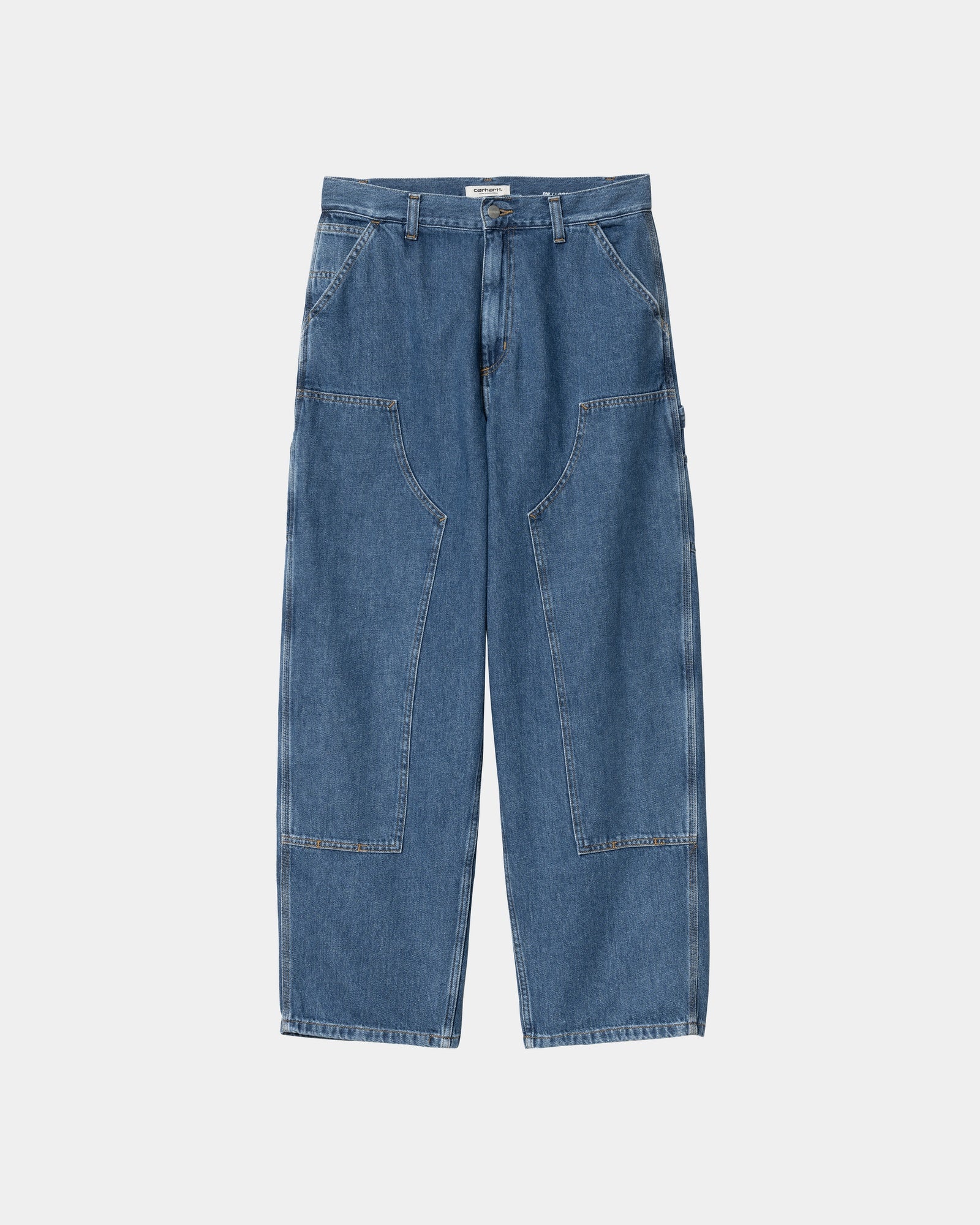 Women's Brandon Double Knee Work Pants - Stone Washed Blue Denim | Durable & Comfortable for Workwear, Outdoor Activities & Casual Wear