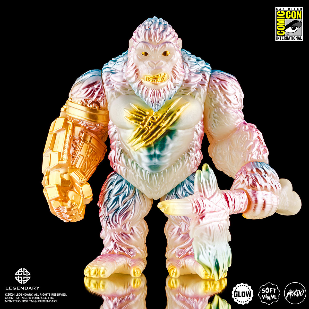 Godzilla vs Kong: The New Empire Kong Soft Vinyl Collectible Figure - Cherry Blossom Glow in The Dark Edition - Perfect for Movie Fans, Anime Collectors & Home Decor Display