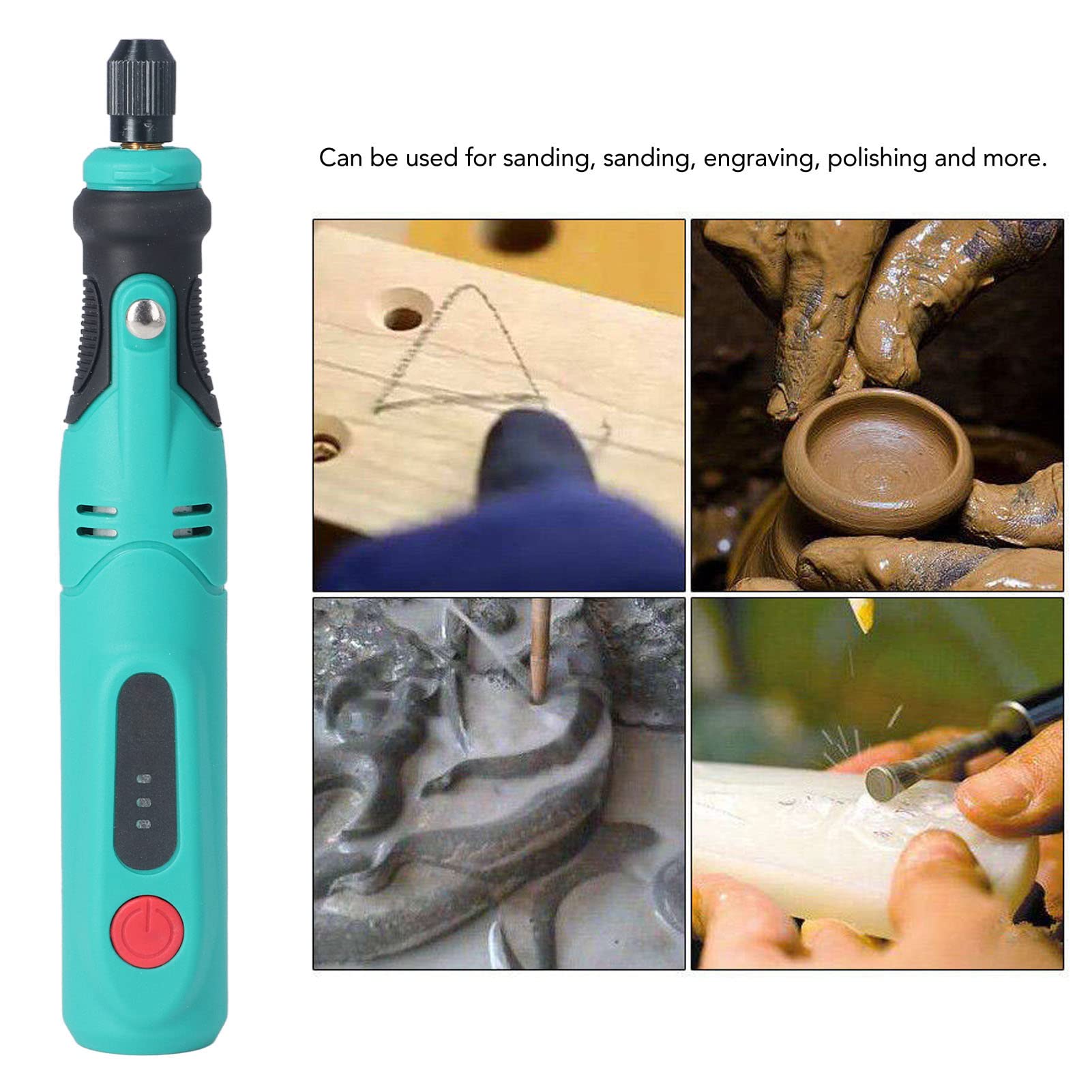 40Pcs Cordless Rotary Tool Kit - 3.6V USB Rechargeable, 3 Variable Speed Mini Grinder for Grinding, Polishing & Engraving - Perfect for DIY Crafts, Jewelry Making & Home Repair Projects