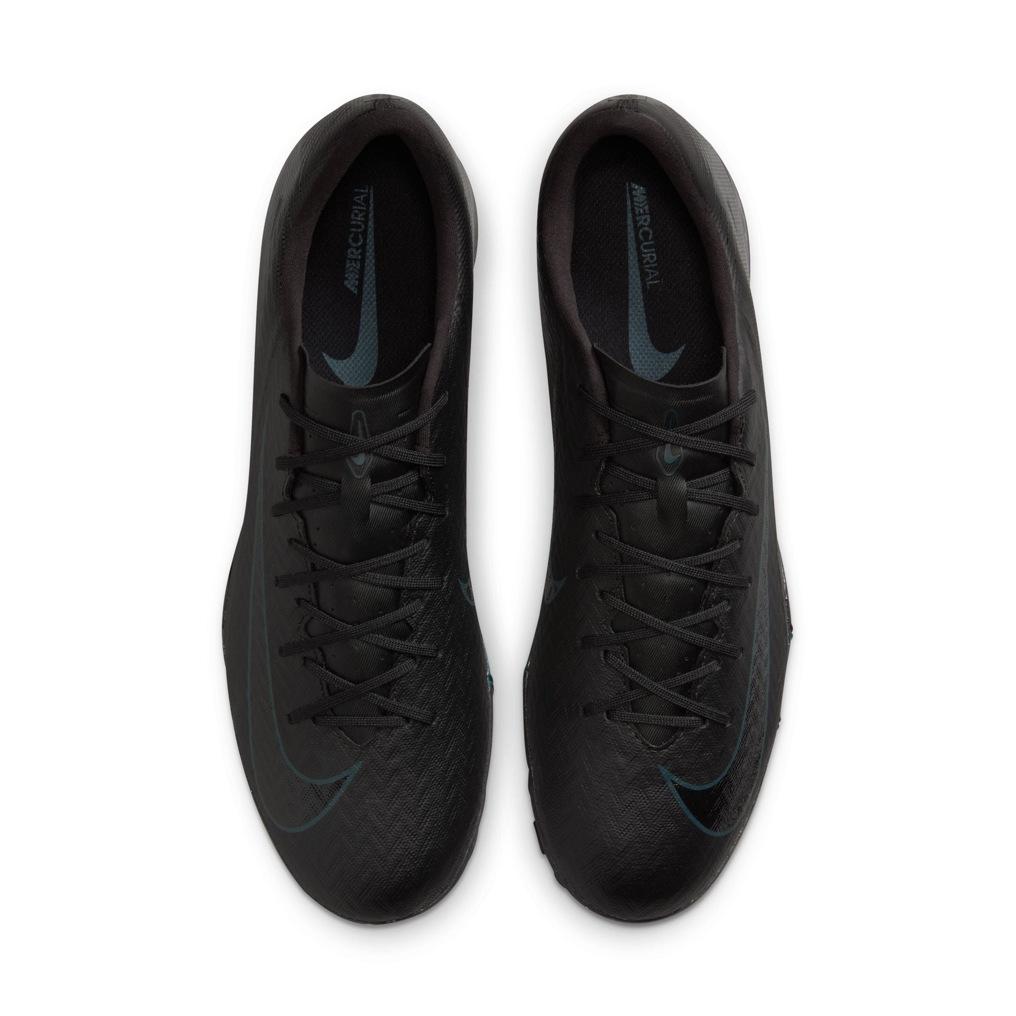 Nike Mercurial Vapor 16 Academy TF Turf Soccer Shoes for Men - Black/Black Deep Jungle - Artificial Grass & Turf Football Cleats for Training & Matches