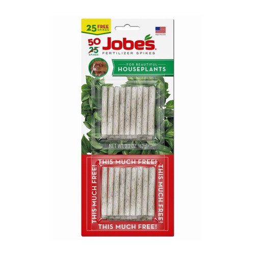Jobes Plant Food Spikes - All-Purpose Fertilizer for Indoor & Outdoor Plants - Promotes Healthy Growth for Flowers, Vegetables & Trees - Easy-to-Use Plant Nutrition Stakes for Garden, Patio & Houseplants