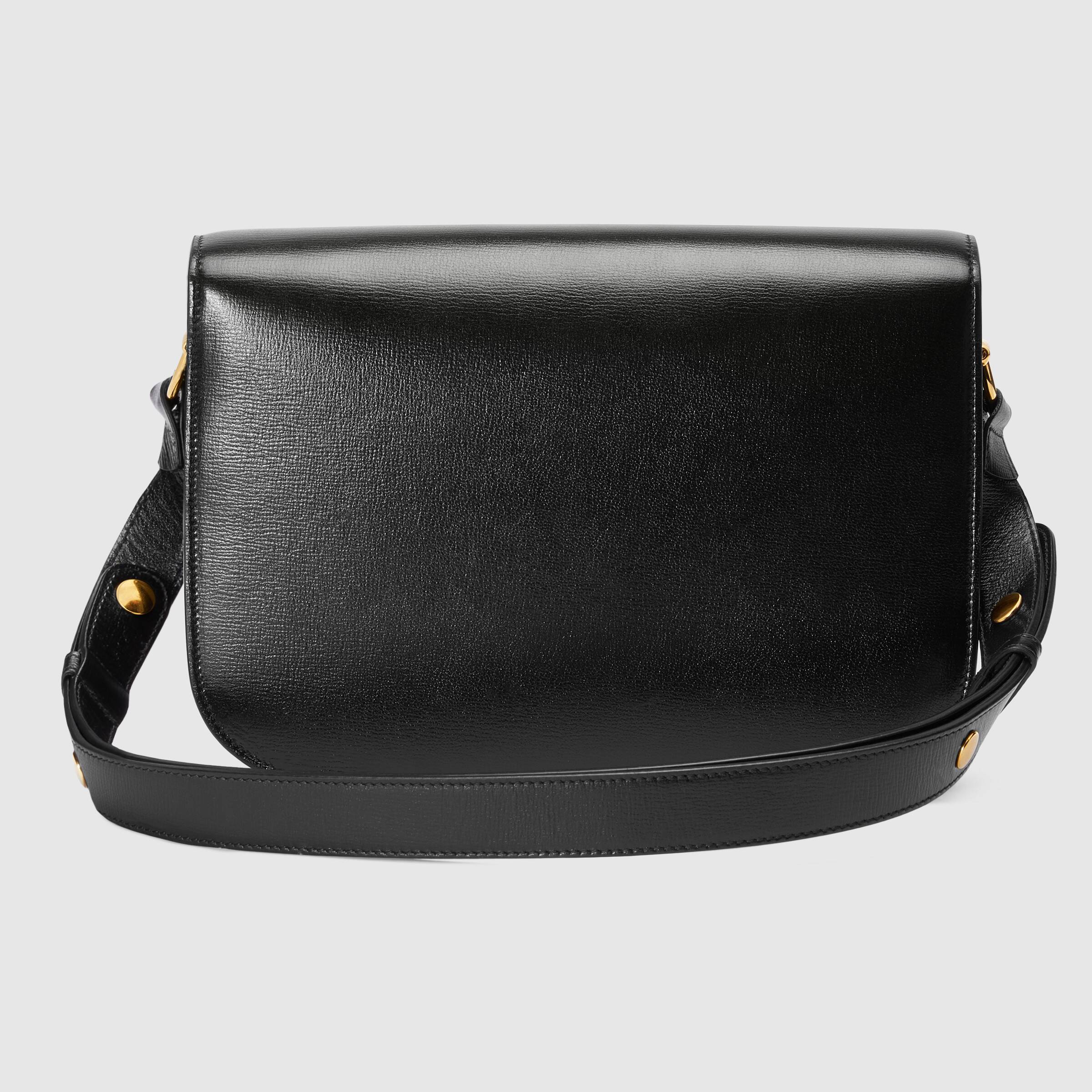 Gucci 1995 Horsebit Shoulder Bag for Women - Classic Black Leather Crossbody Purse | Perfect for Work, Travel & Evening Events