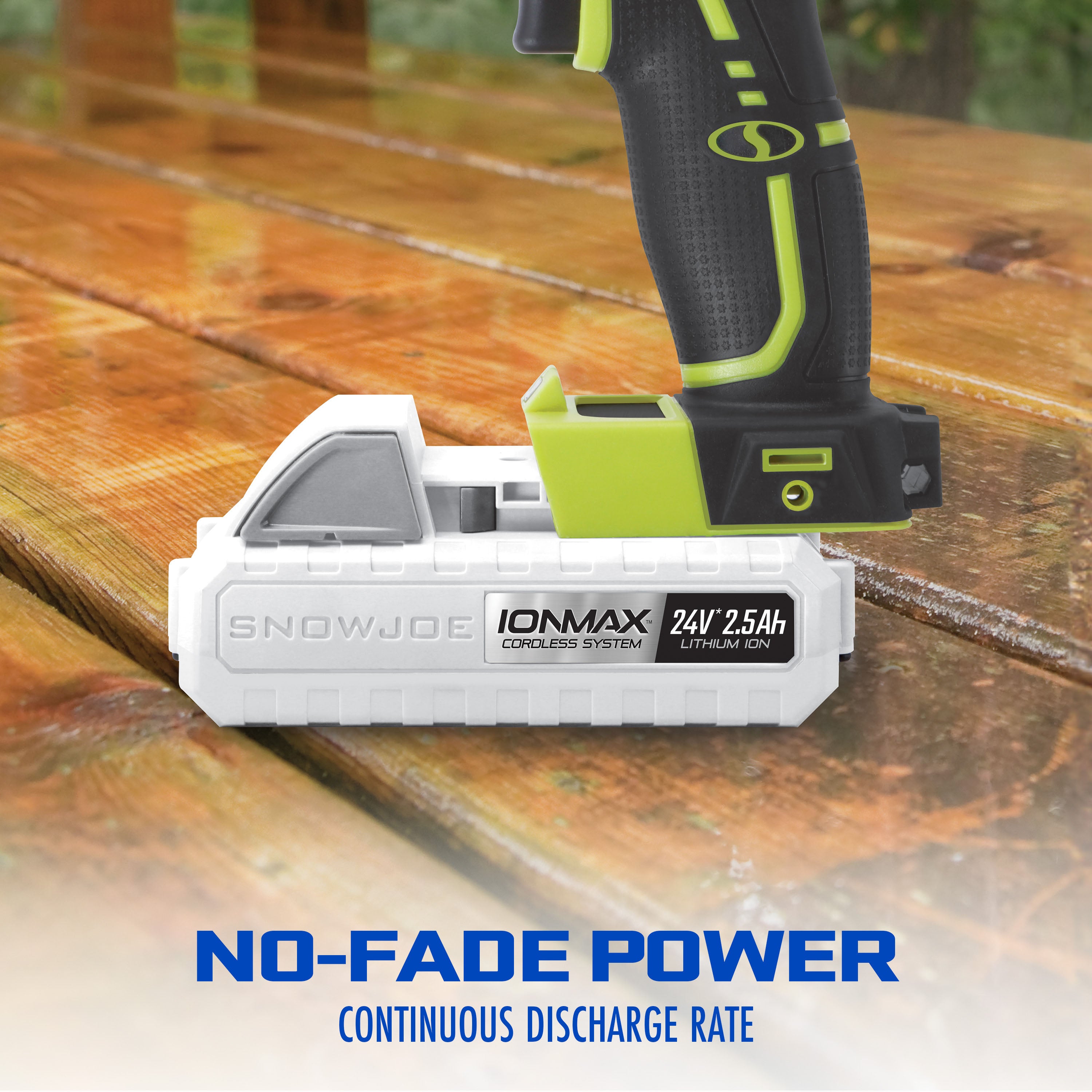 Snow Joe 24VBAT LT Certified Authentic IONMAX 24V 2.5Ah Lithium-Ion Battery - Universal for Sun Joe, Auto Joe, Snow Joe & Power Joe IONMAX Devices | BMS Protection | 3-Stage LED Display - Perfect for Lawn Mowers, Snow Blowers & Power Tools