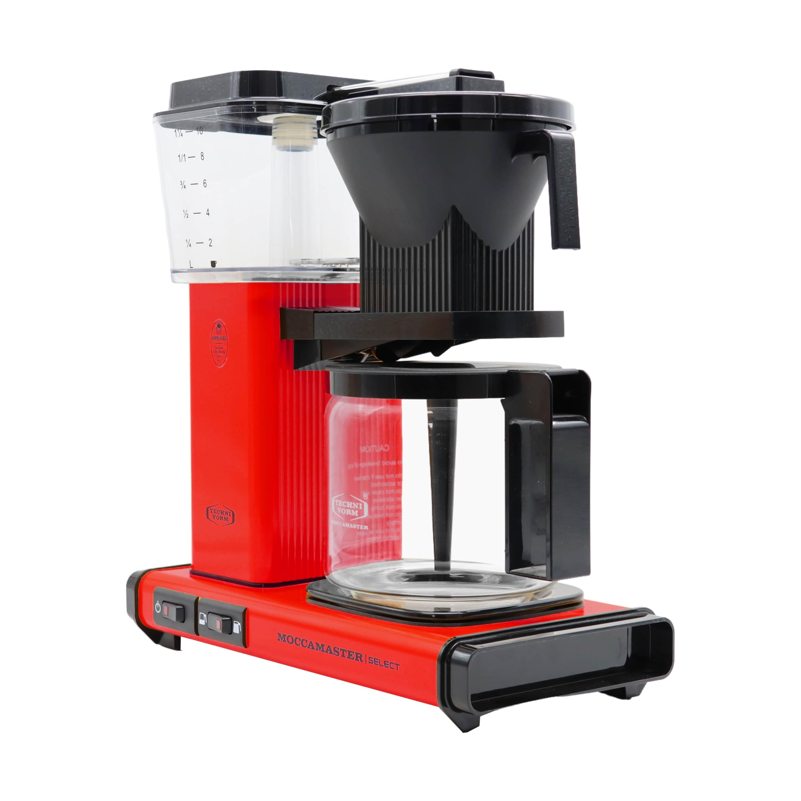 Moccamaster KBG Select Drip Coffee Maker - 1.25L Capacity, Thermal Carafe, Red - Perfect for Home, Office & Coffee Shops - Brews 10 Cups of Fresh Coffee