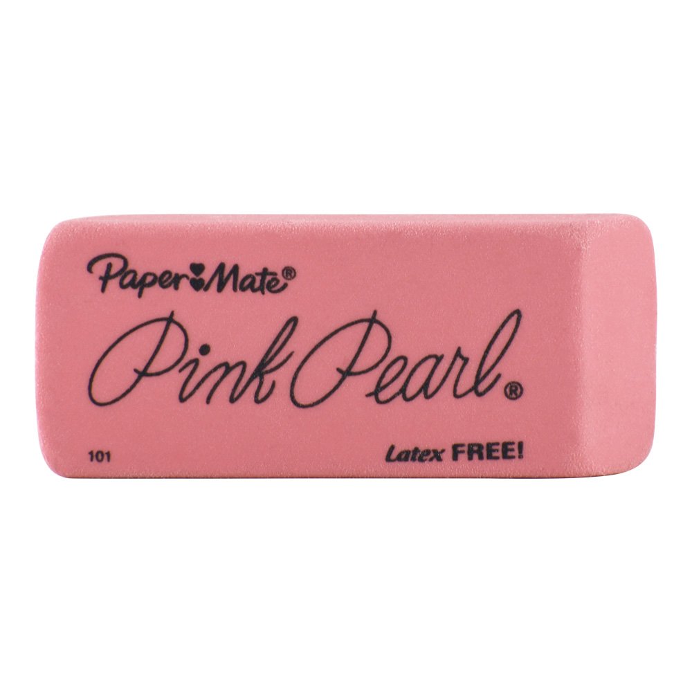 Paper Mate Pink Pearl Eraser - Large Size (1 Count) - Premium Quality Eraser for School, Office & Art Projects
