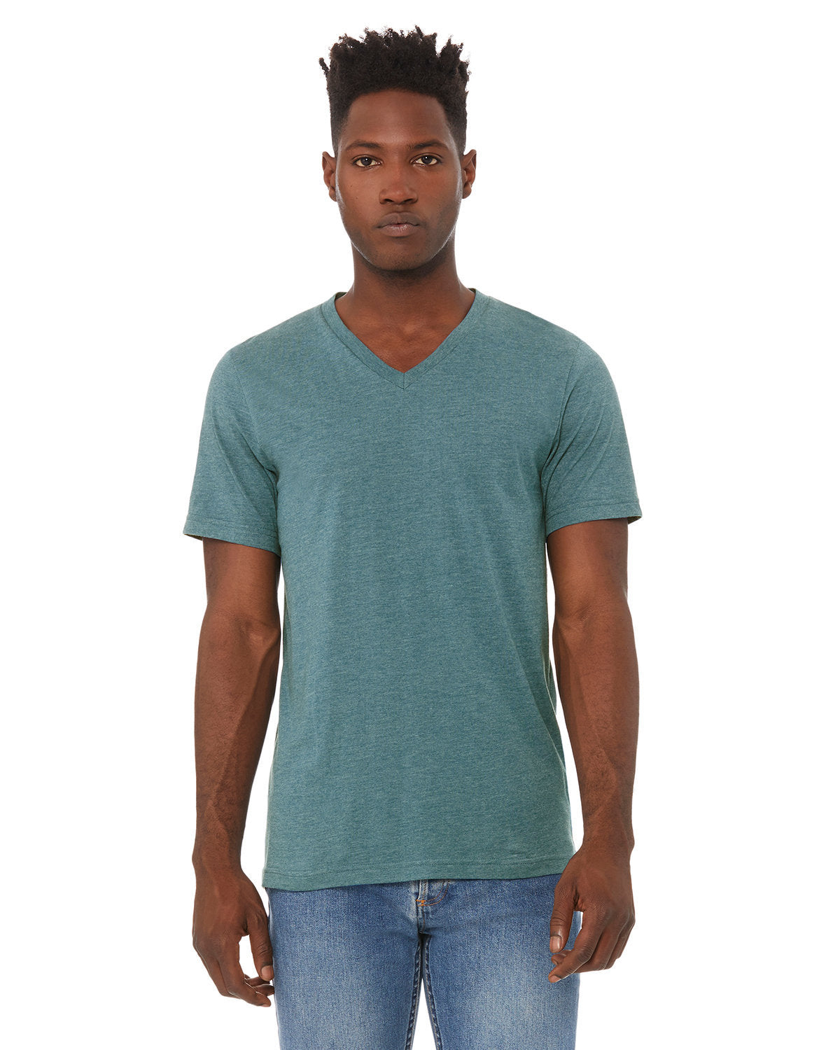 Bella + Canvas 3005CVC Unisex V-Neck T-Shirt - Soft CVC Jersey Tee for Men & Women - Perfect for Casual Wear, Layering & Everyday Comfort