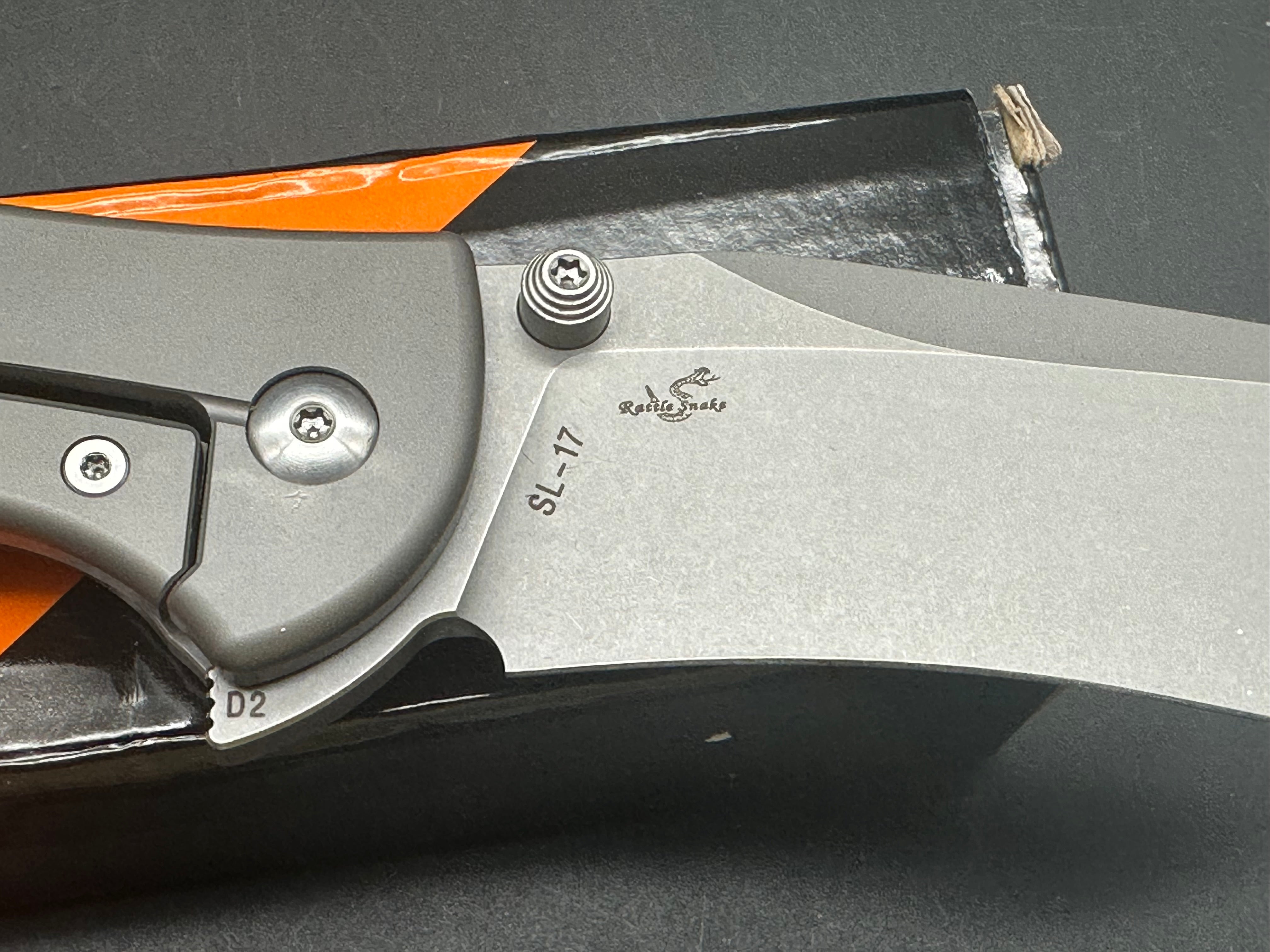 Sixleaf SL 17 Titanium Frame Lock Knife with D2 Steel Blade - EDC Pocket Knife for Outdoor Camping, Hiking & Everyday Carry