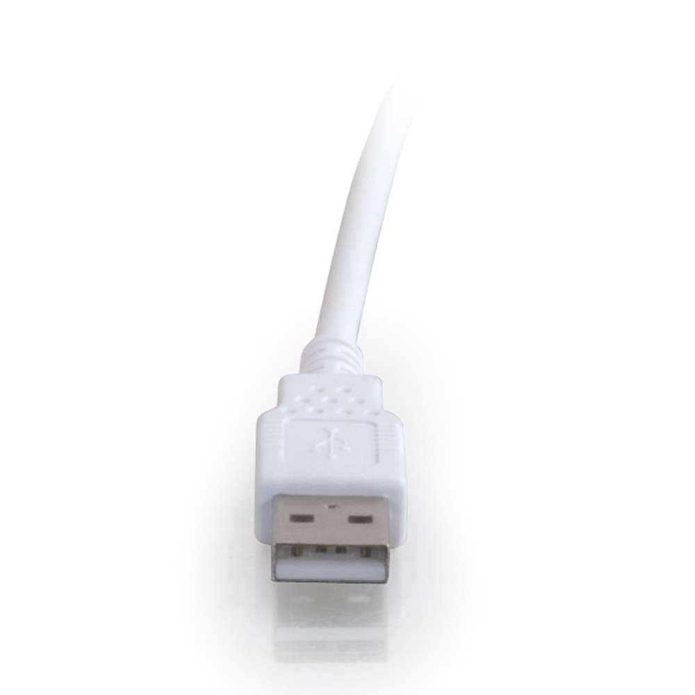 C2G 9.84ft USB 2.0 Extension Cable (A Male to A Female) - 3m High Speed Data Transfer Cord for PC, Laptop, Printer & More - White (26686) | Perfect for Home Office & Gaming Setup