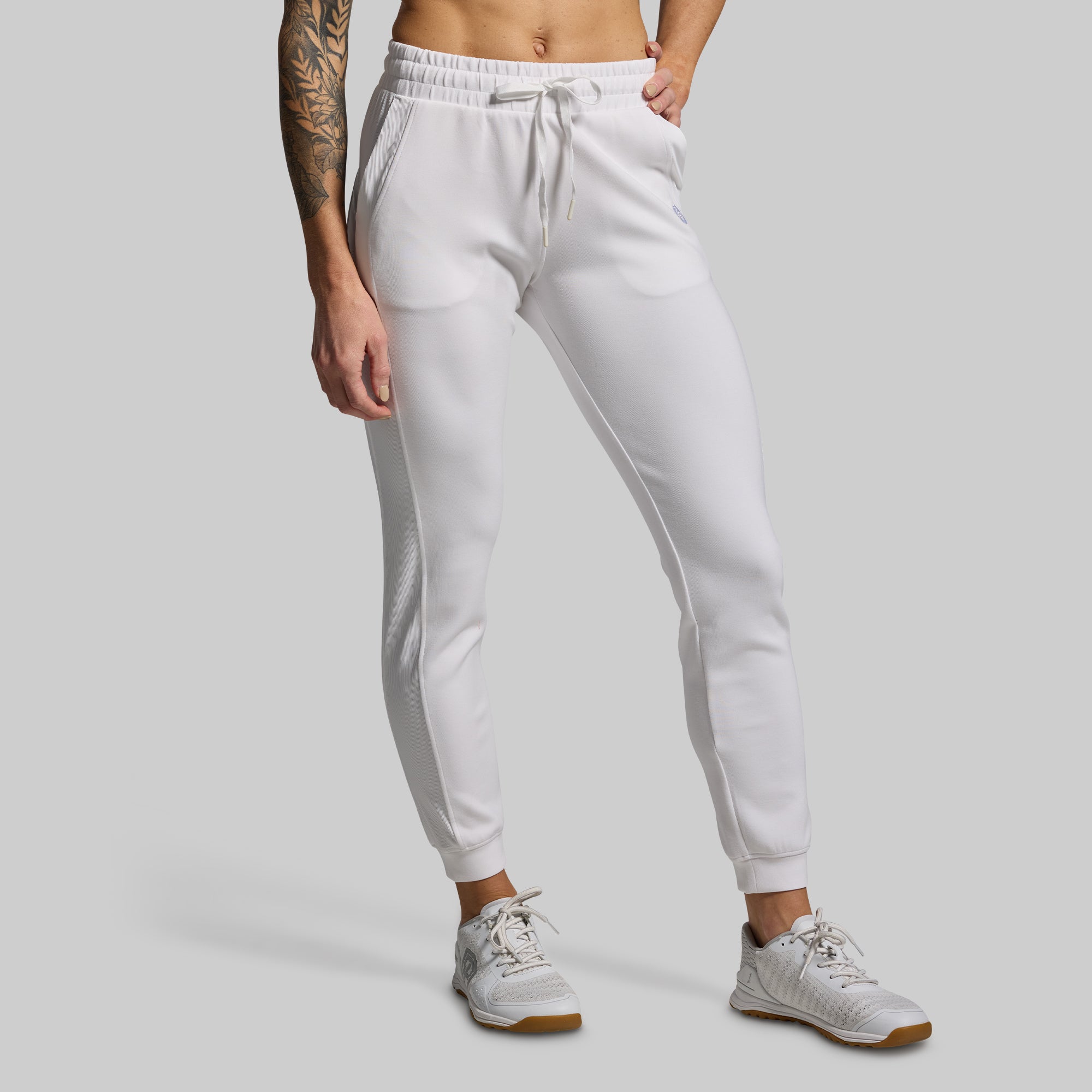 Cozy Lounge Lux Hoodie Set for Women - Soft Fleece Pullover & Joggers (White) - Perfect for Relaxing at Home, Yoga, and Casual Outfits
